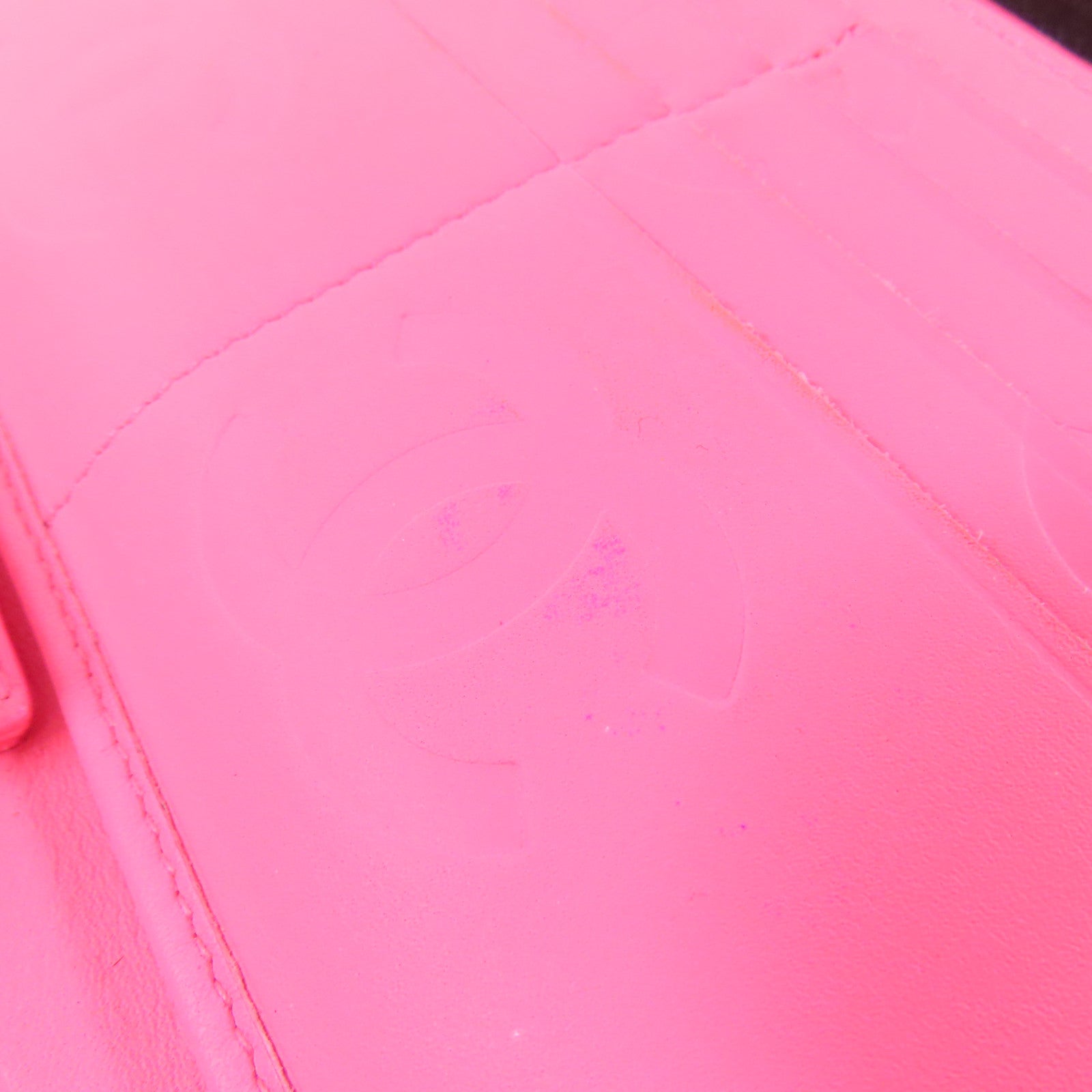 CHANEL 【激減優惠】牛皮皮革Cambon Zipper Wallet銀扣長錢包