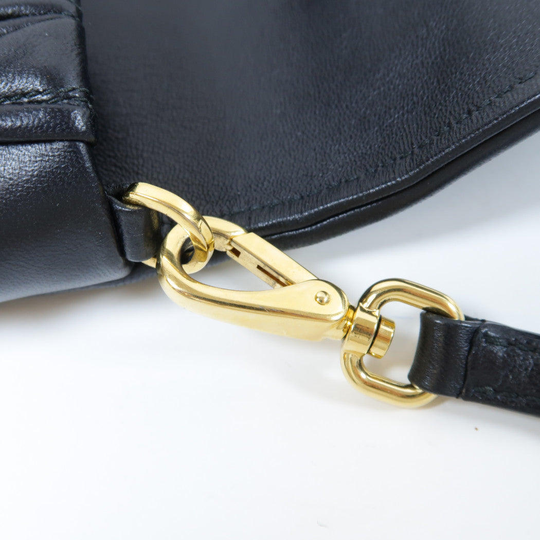 Miu Miu 羊皮皮革Shoulder Bag金扣肩背袋黑色