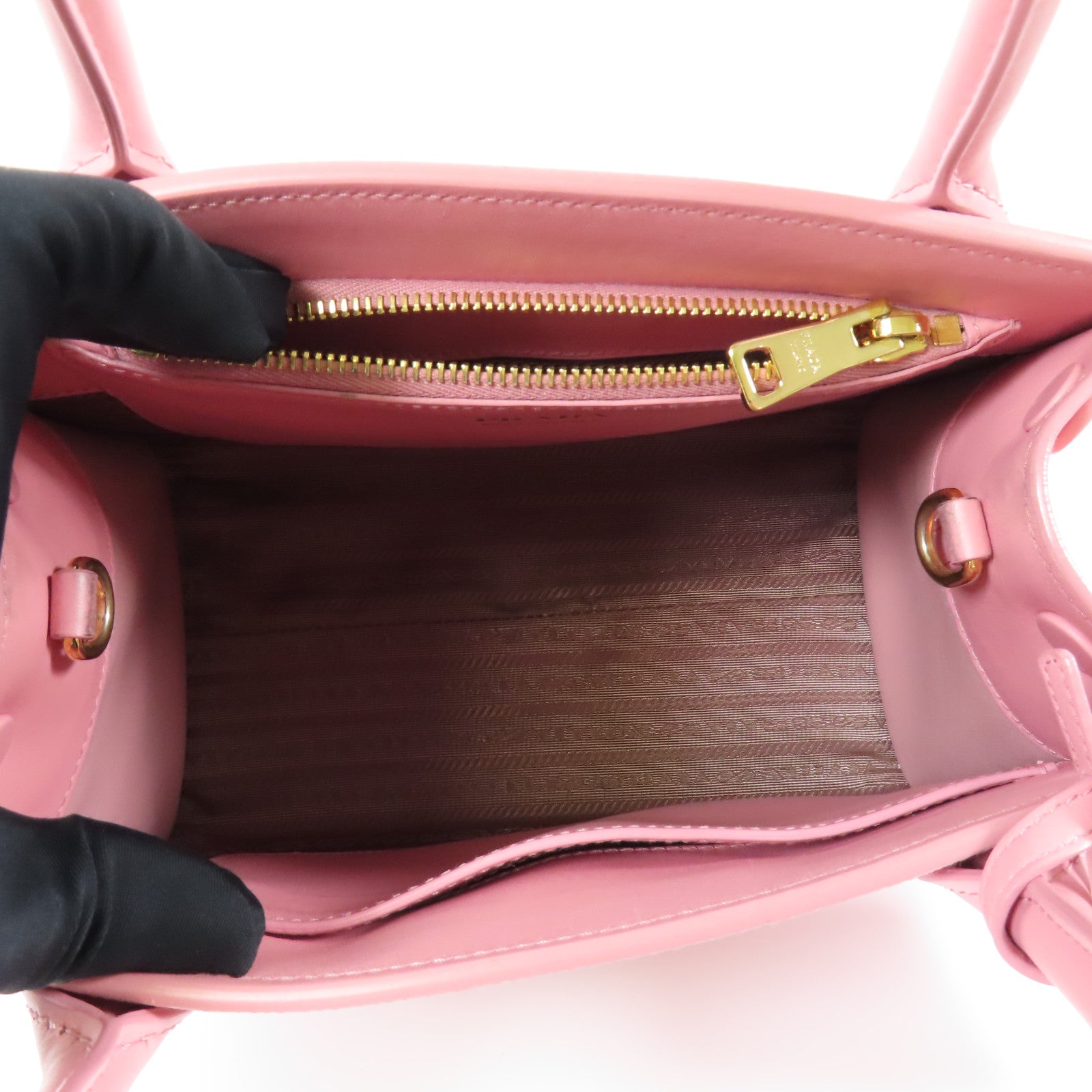 PRADA Saffiano皮革Shoulder Bag金扣手挽肩背兩用袋