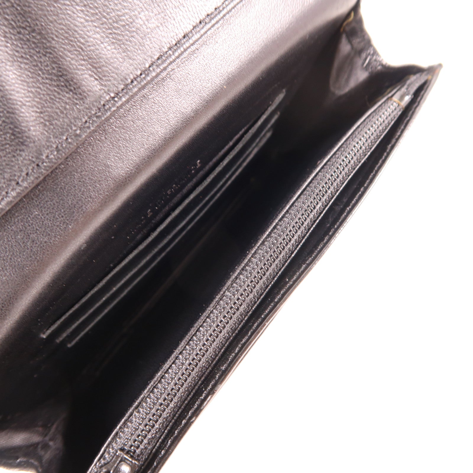 CHANEL 漆皮皮革Wallet銀扣錢包