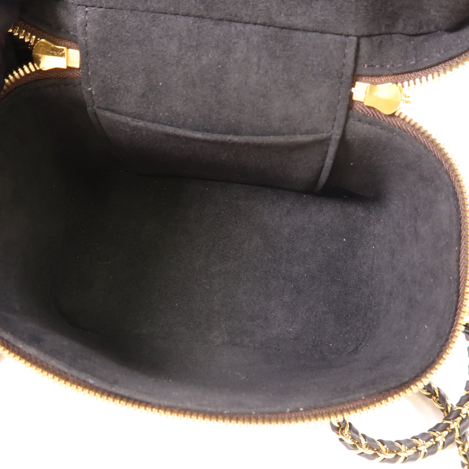 LOUIS VUITTON Monogram Reverse Vanity PM金扣手挽肩背兩用袋棕色