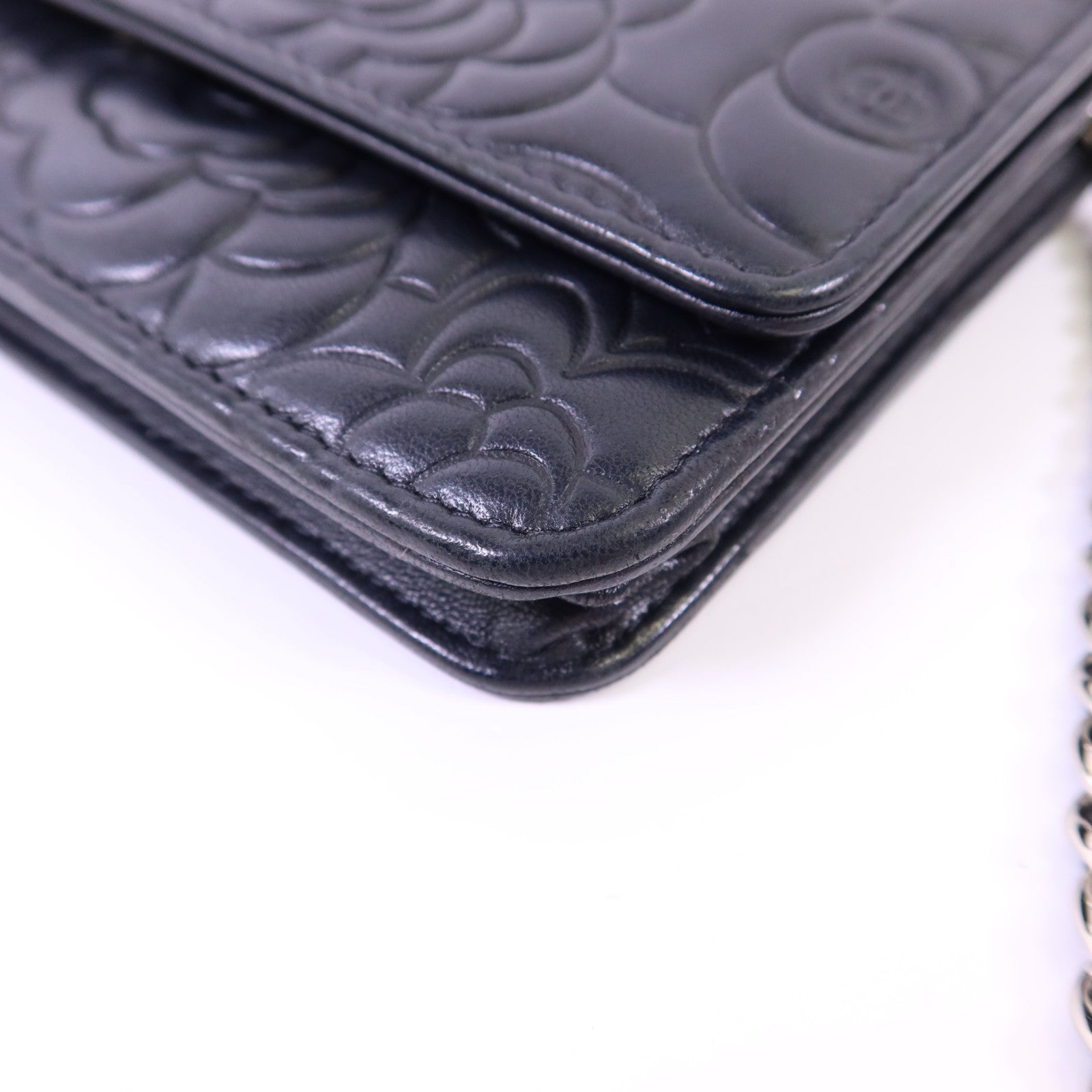 CHANEL 羊皮皮革Wallet On Chain銀扣鏈帶肩背袋