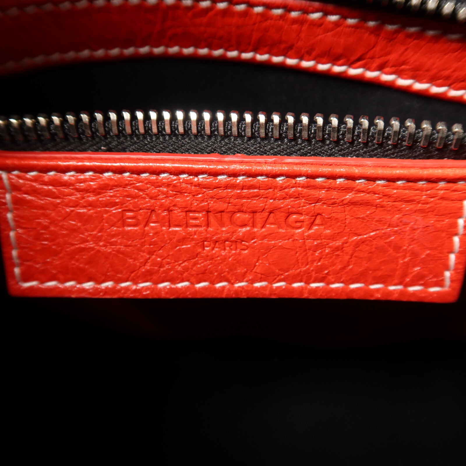 BALENCIAGA 牛皮皮革Bazar Bag銀扣手挽肩背兩用袋