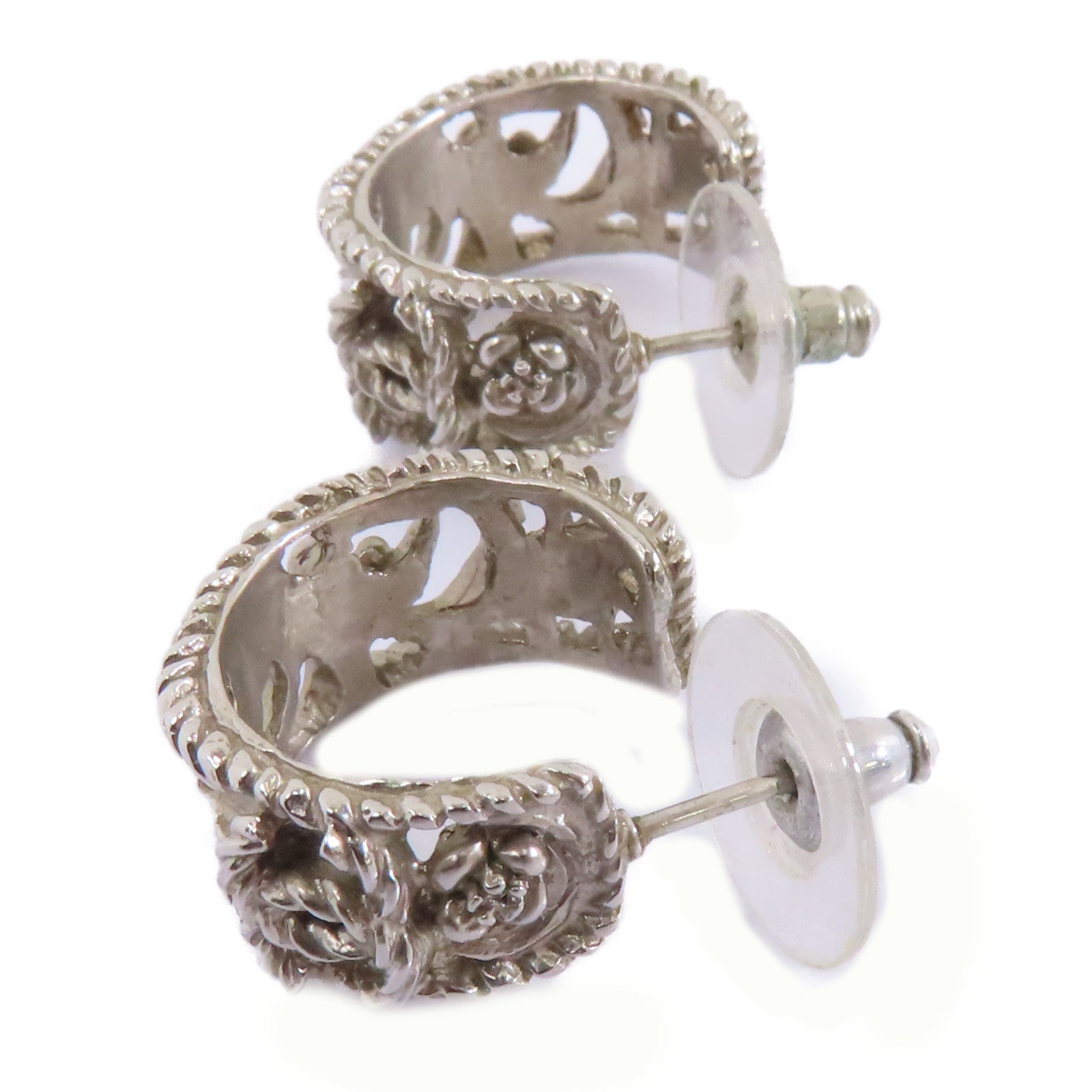 CHANEL 金屬Earrings耳環銀色