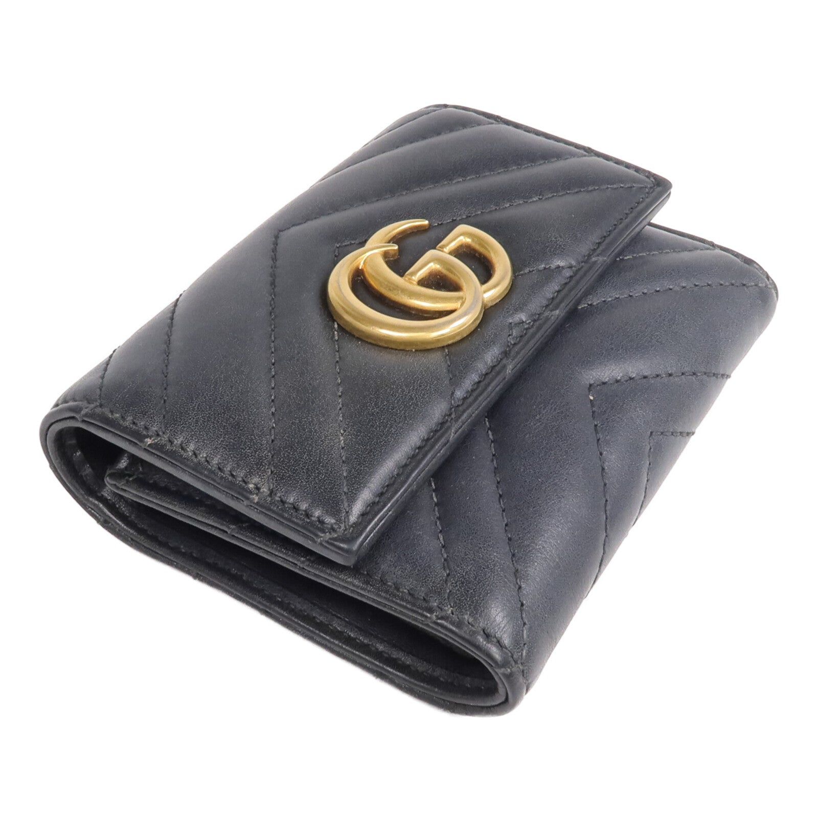 GUCCI 牛皮皮革Wallet金扣錢包