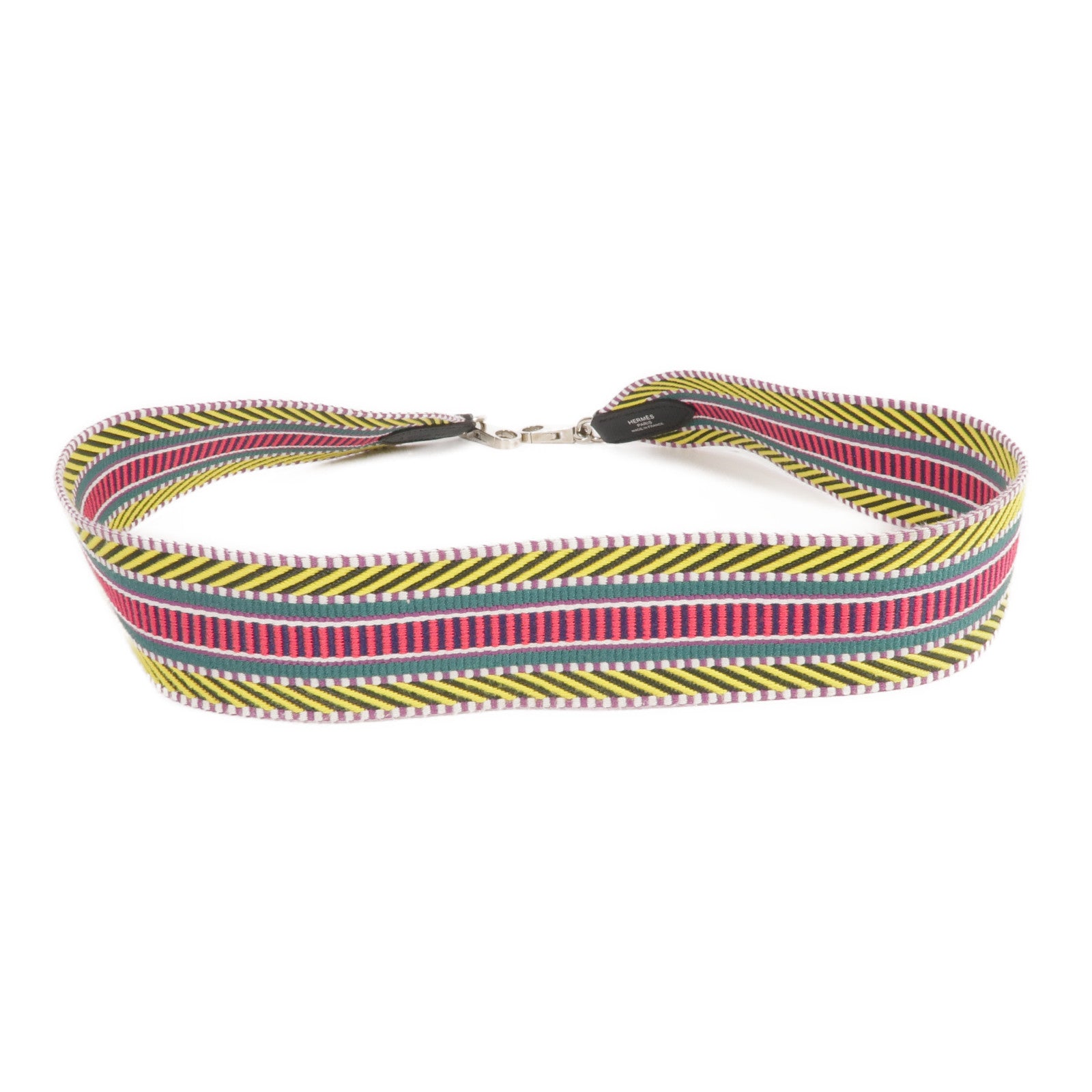 HERMES 帆布Hermes Shoulder Strap銀扣掛飾