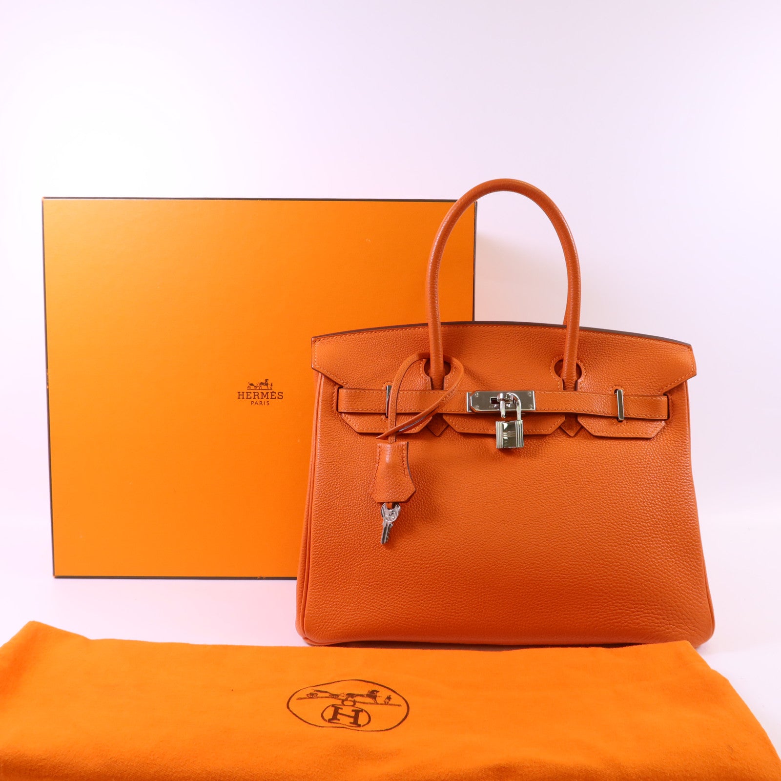 HERMES Togo皮革Birkin 30銀扣手挽袋