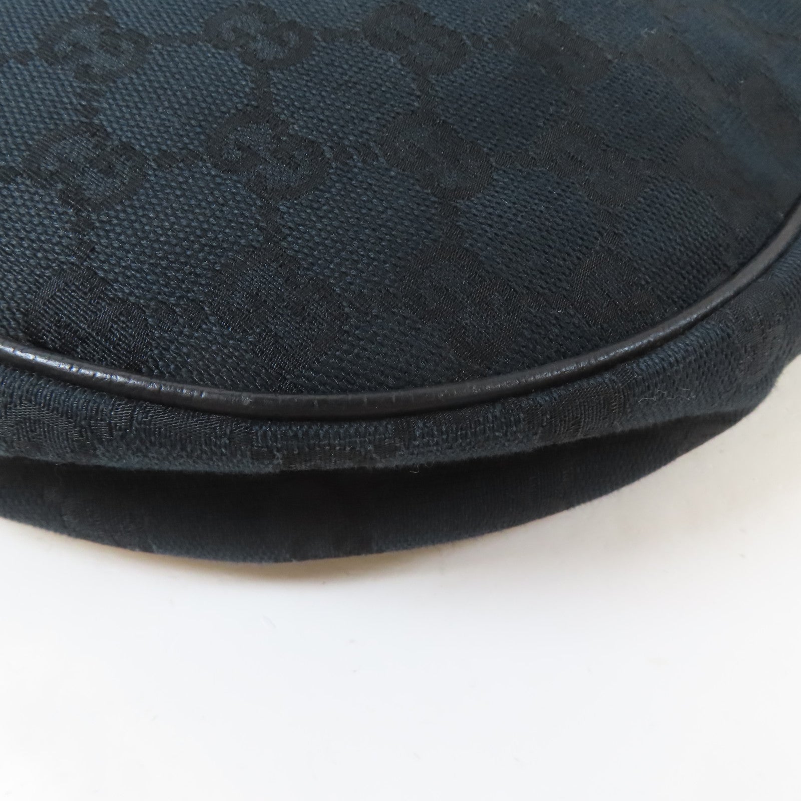 GUCCI 帆布Shoulder Bag銀扣肩背袋深藍色