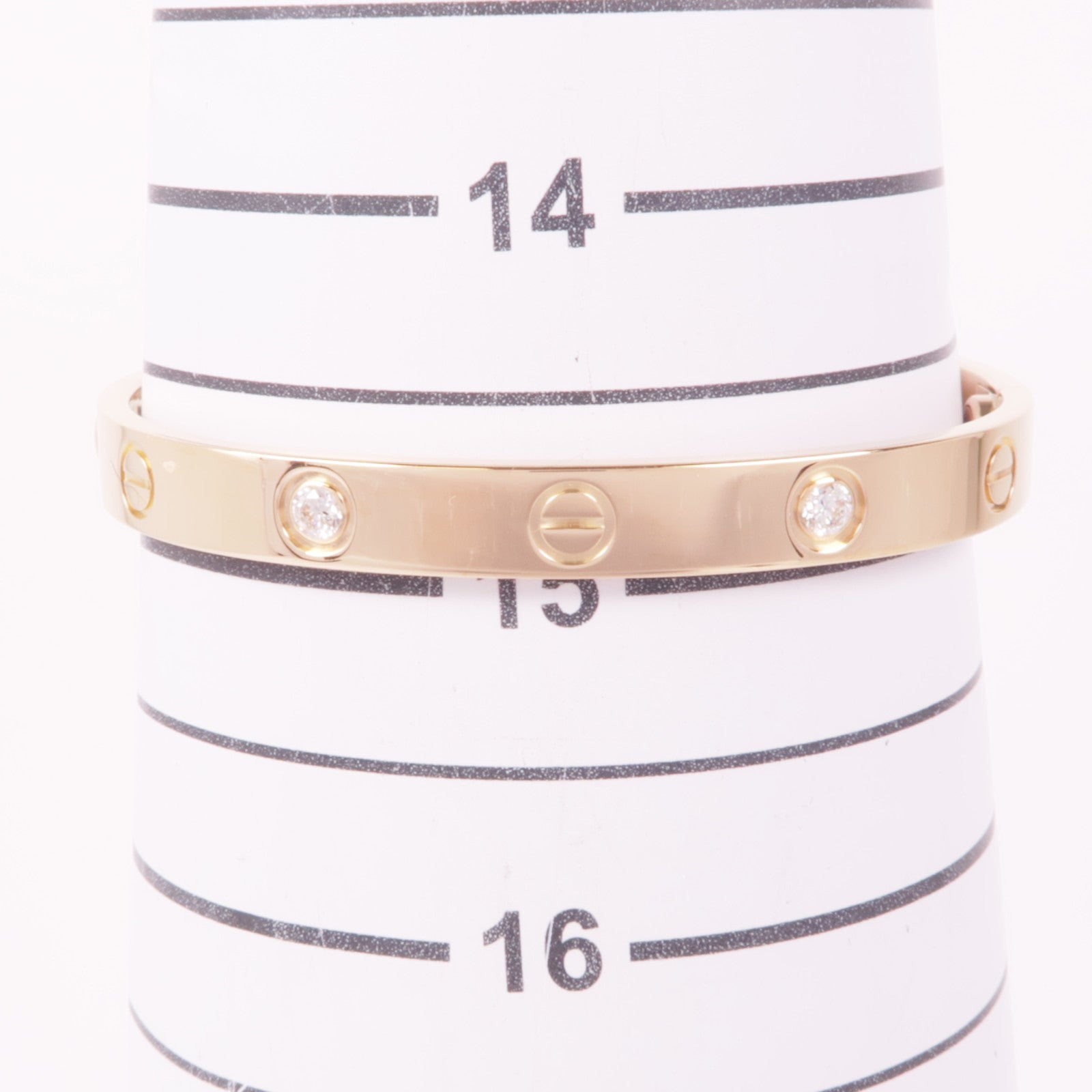 CARTIER 18K玫瑰金Love Bracelet 4P Diamond鑽石手鐲Cartier#16
