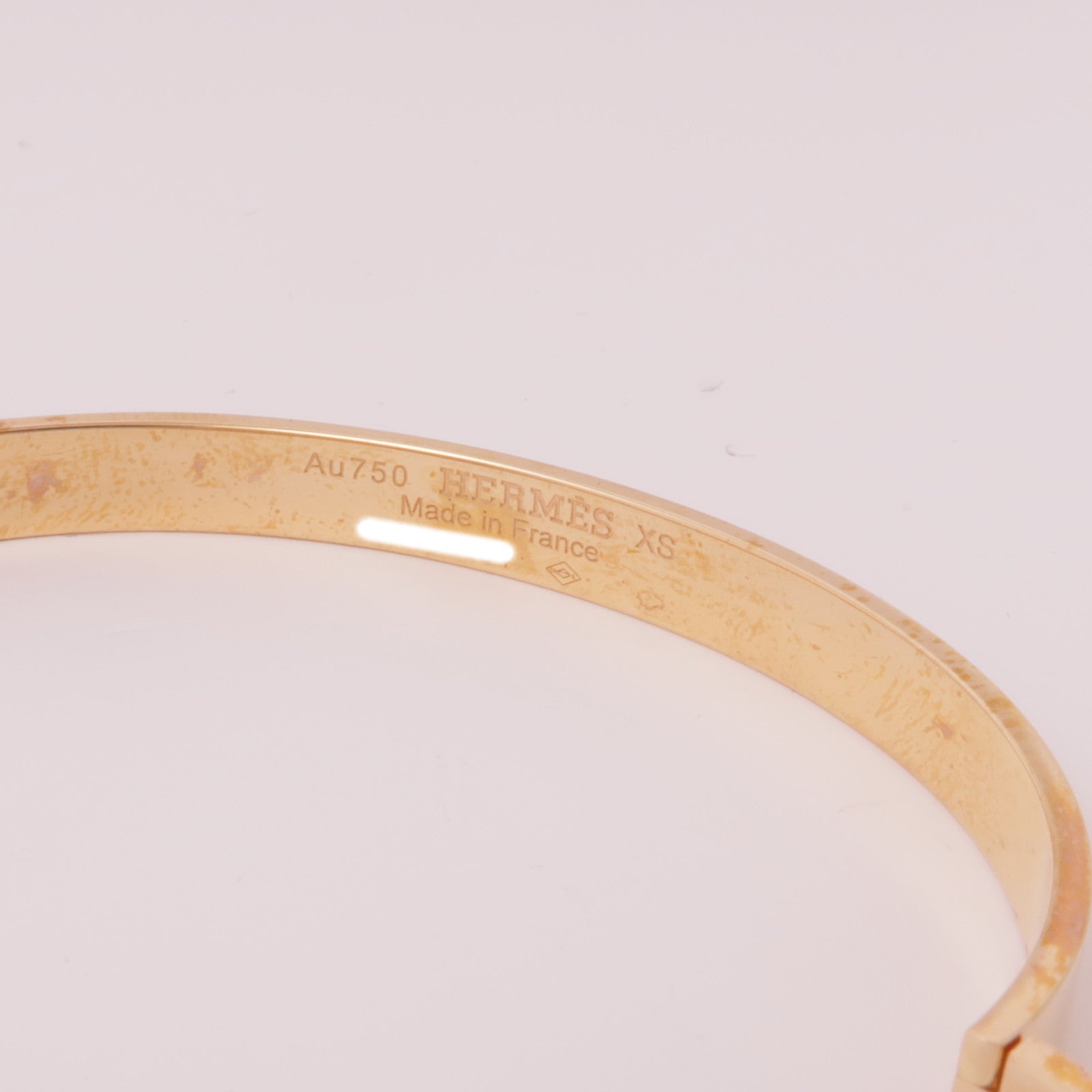 HERMES 【激減優惠】18K玫瑰金Kelly Bracelet手鐲#XS