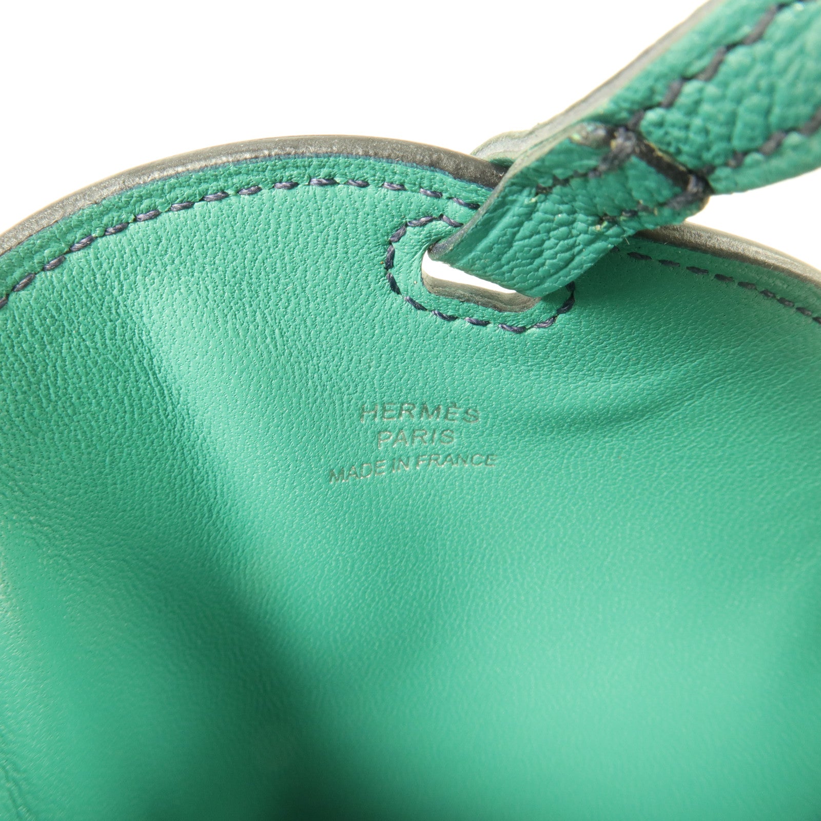 HERMES Chevre皮革In The Loop To Go GM電話肩背袋Vert Verone