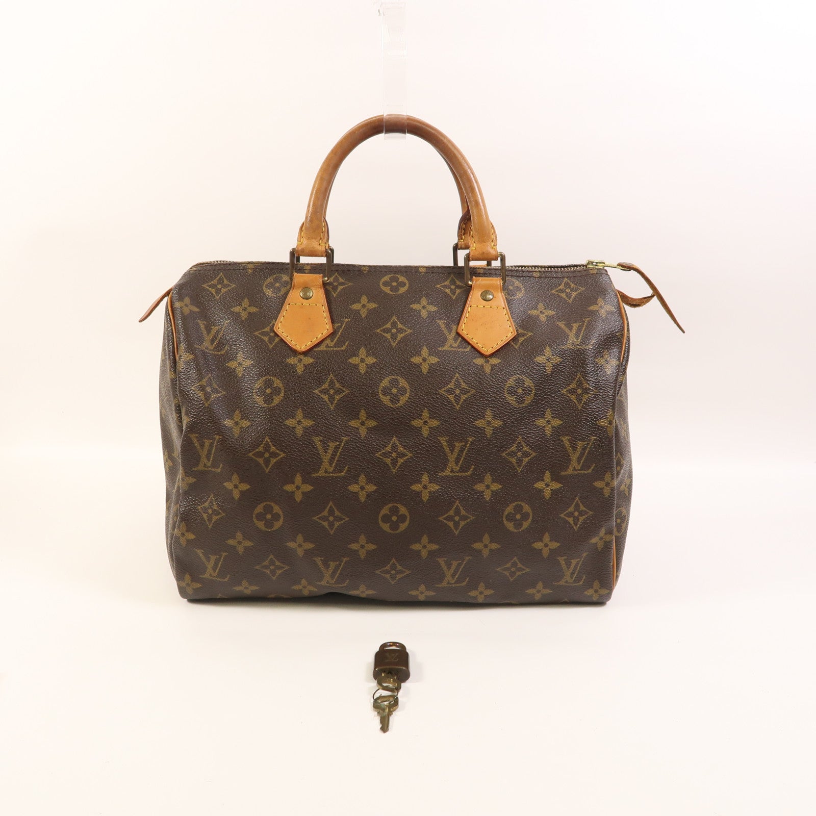LOUIS VUITTON Monogram Speedy 30金扣手挽袋