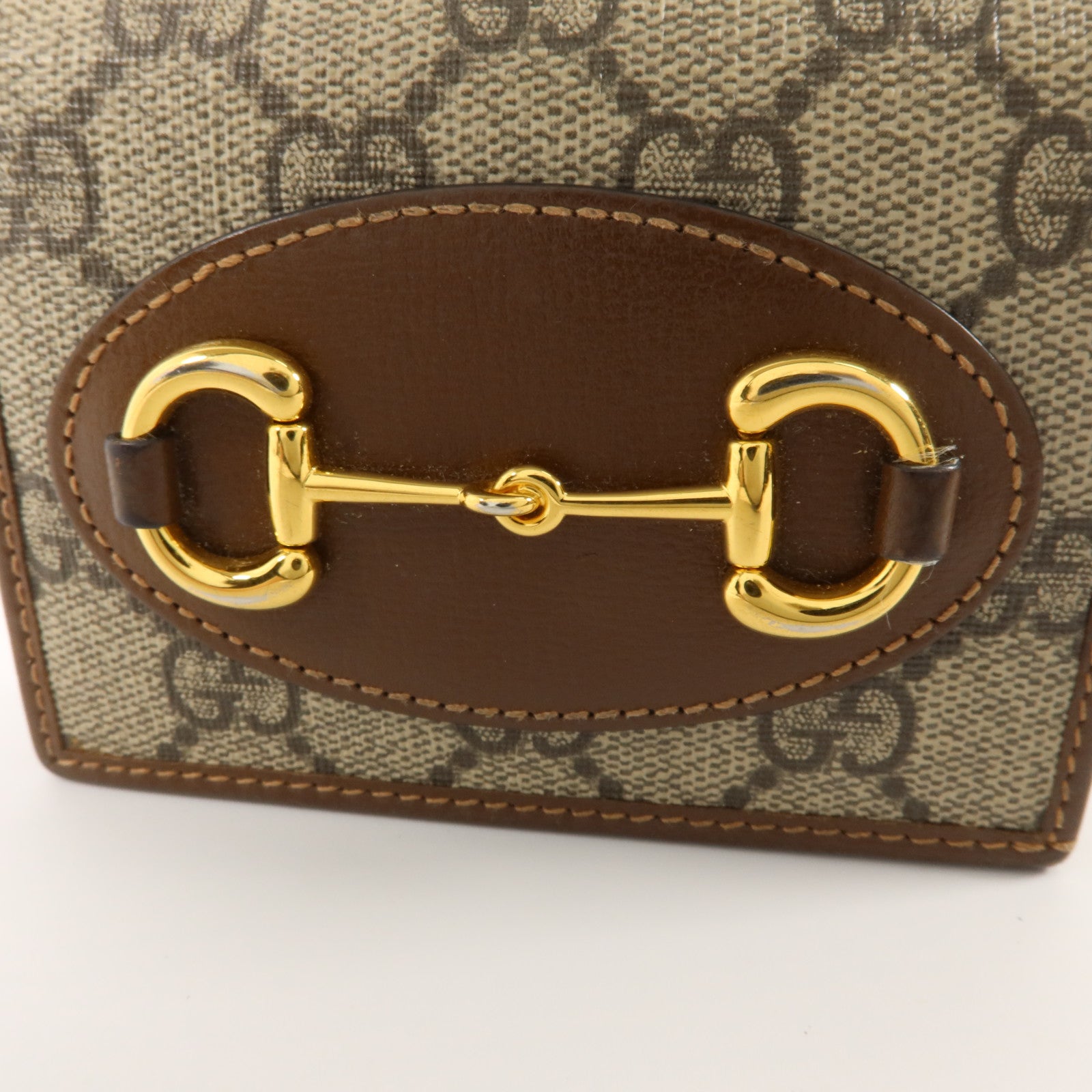 GUCCI 塗層帆布Horsebit 1955 Card Case Wallet錢包