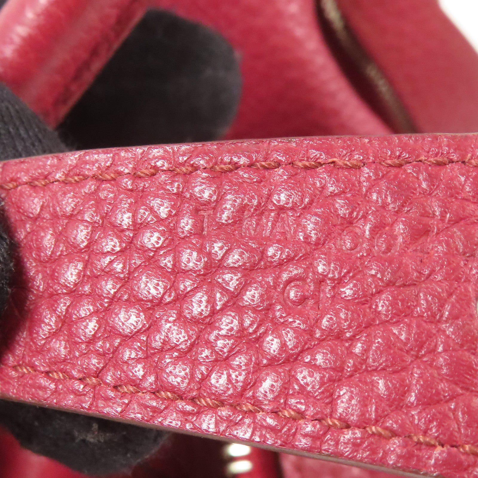 HERMES Clemence皮革Lindy 34銀扣手挽肩背兩用袋Ruby