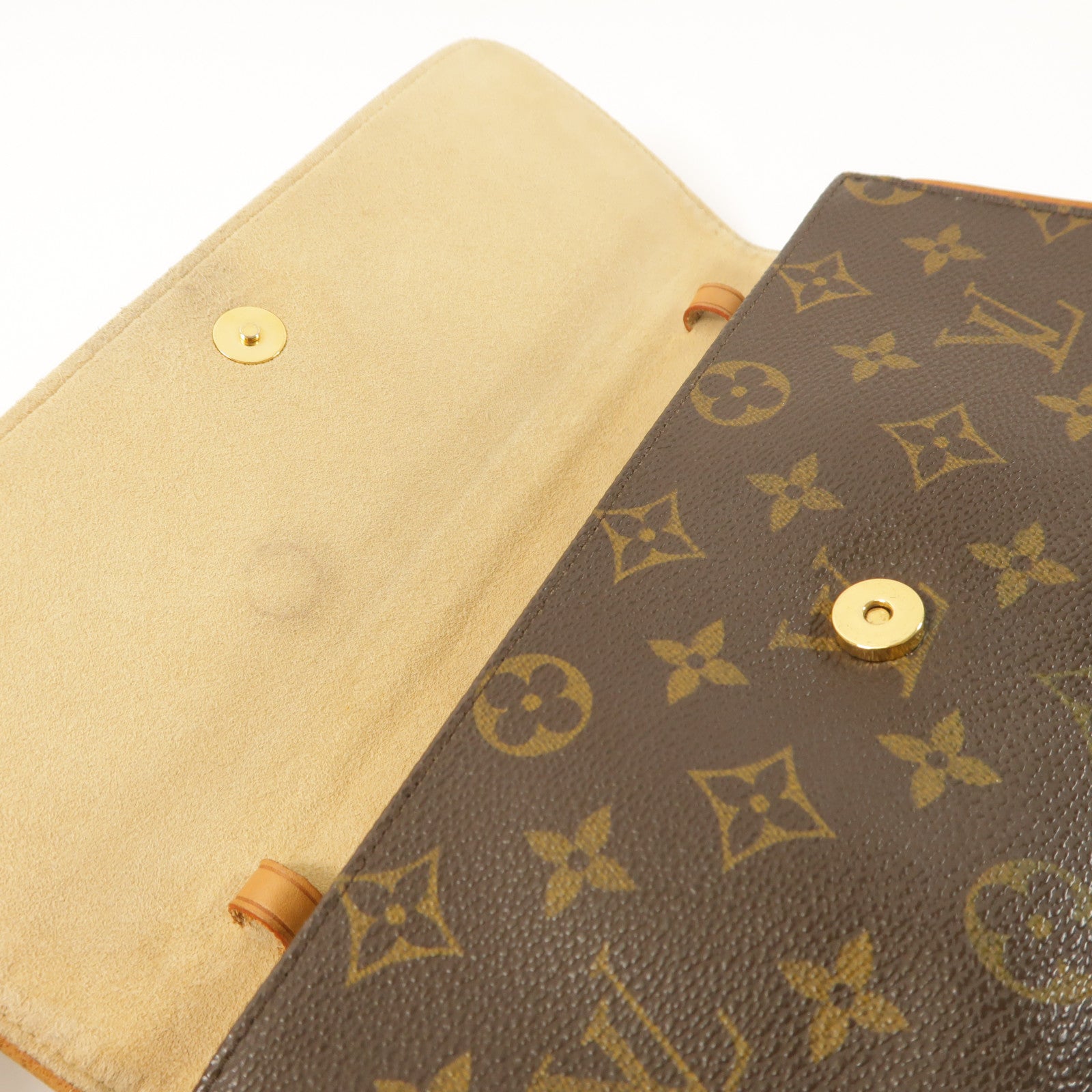 LOUIS VUITTON Monogram Pochette Twin GM金扣肩背袋