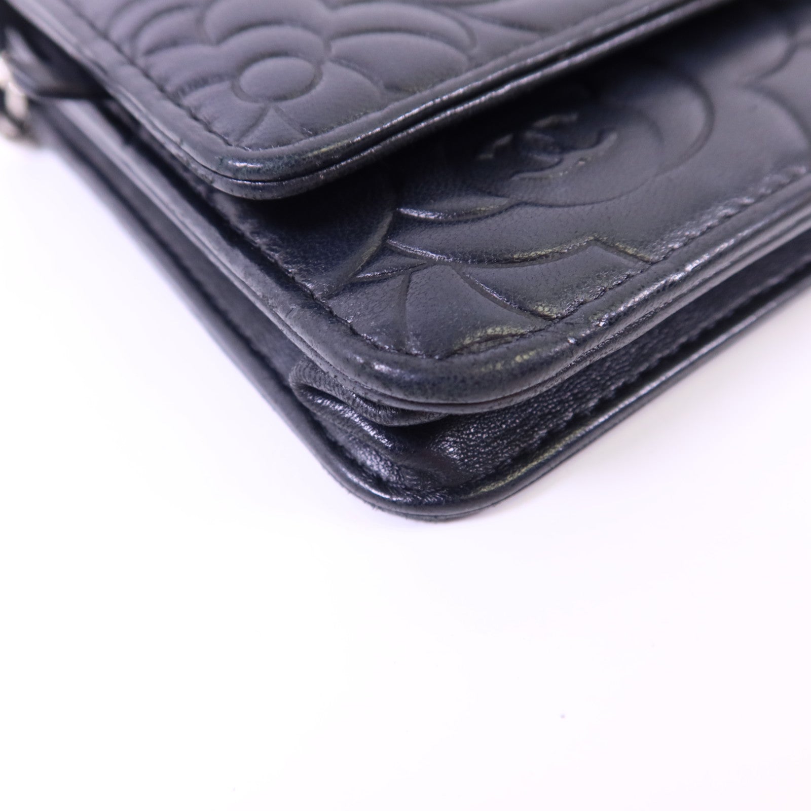 CHANEL 羊皮皮革Wallet On Chain銀扣鏈帶肩背袋