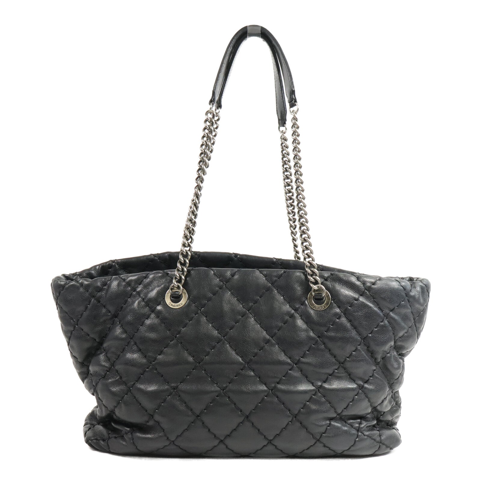 CHANEL 牛皮皮革Tote Bag鏈帶肩背袋