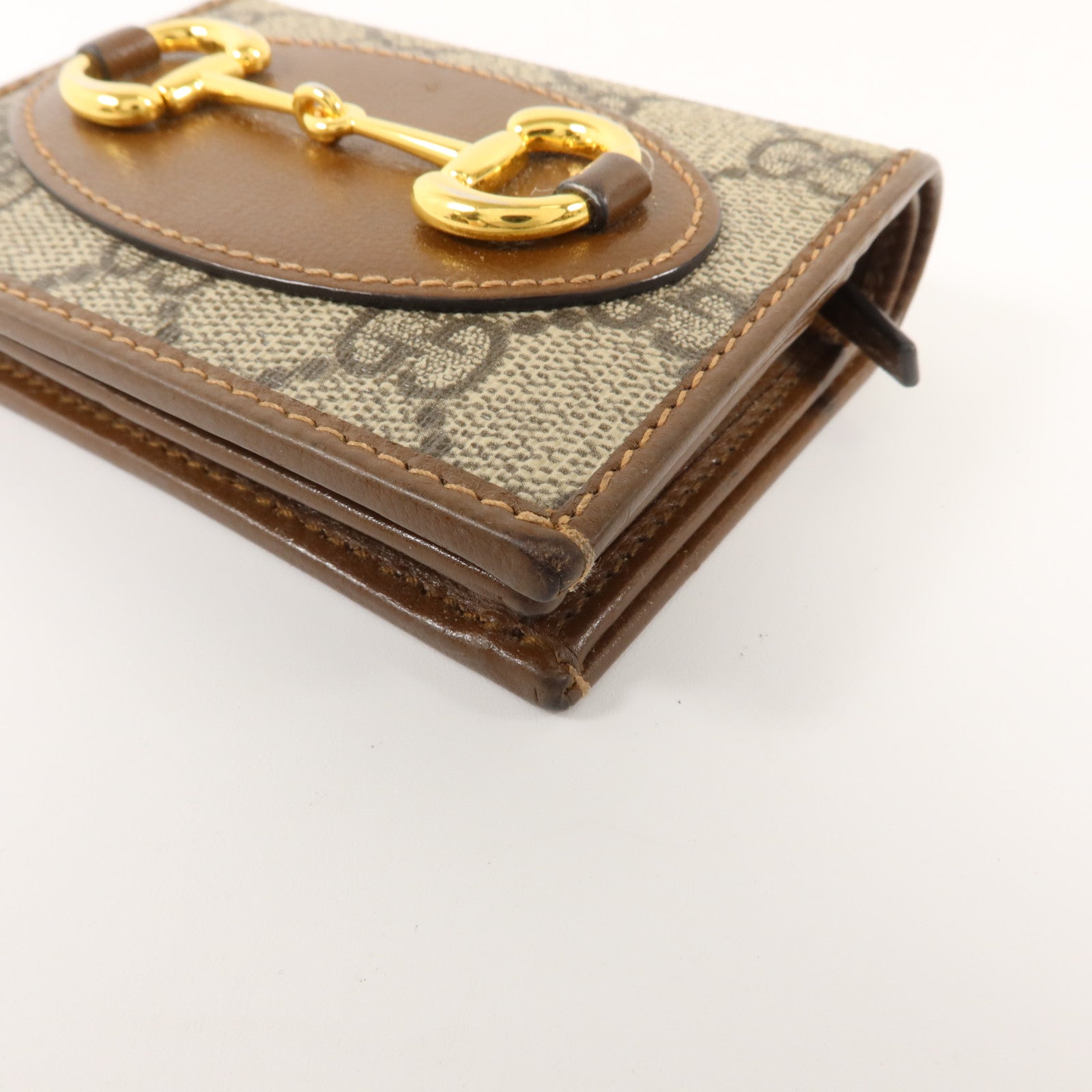 GUCCI 塗層帆布Horsebit 1955 Card Case Wallet錢包