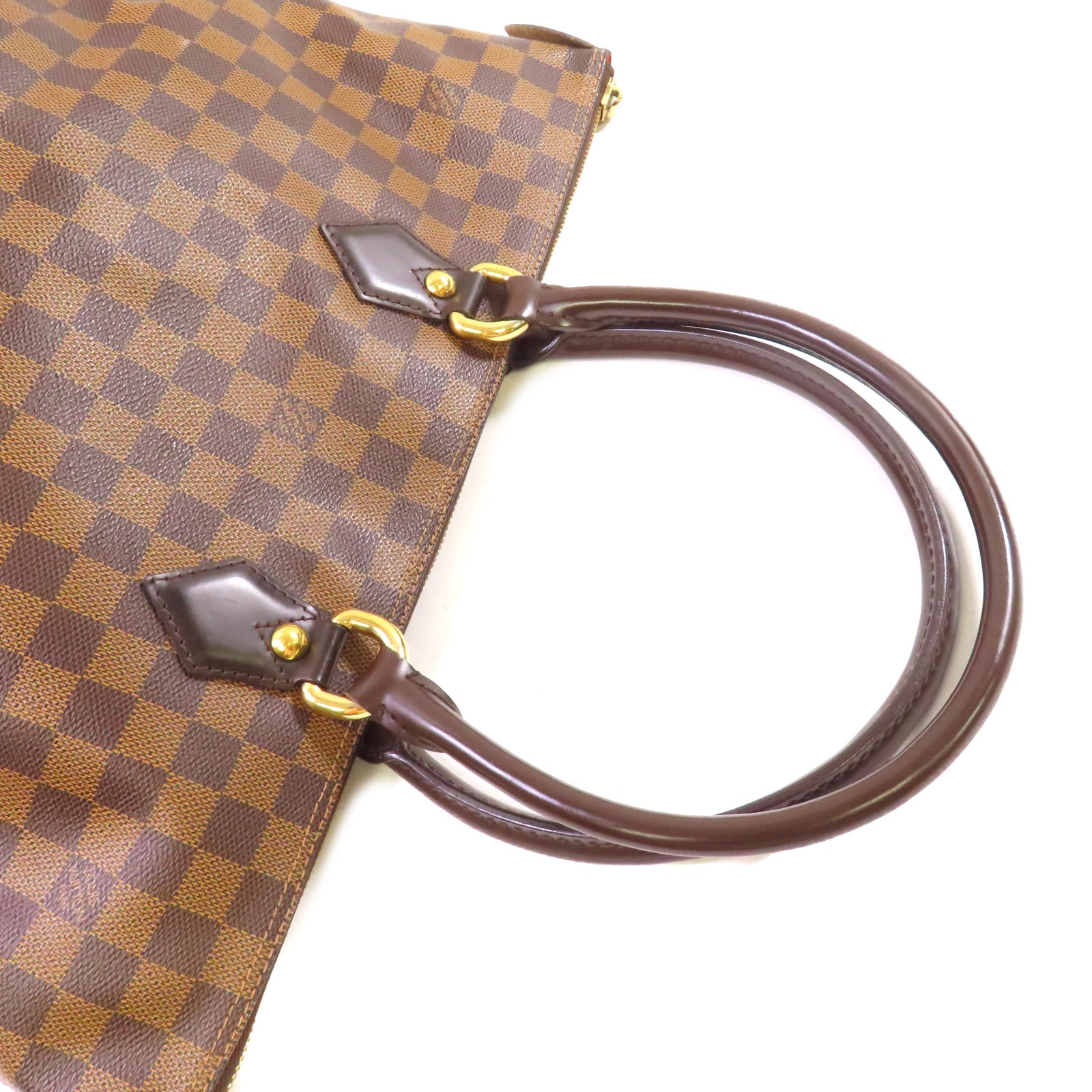 LOUIS VUITTON 【激減優惠】Damier Ebene Saleya PM Shoulder Bag金扣肩背袋啡色