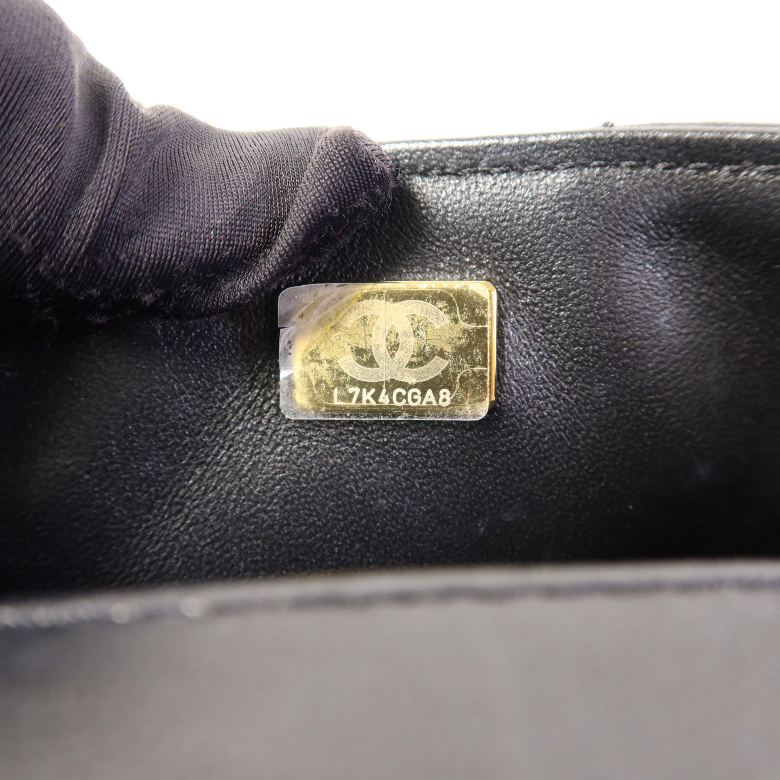 CHANEL 羊皮皮革Mini Flap Bag金扣鏈帶肩背袋