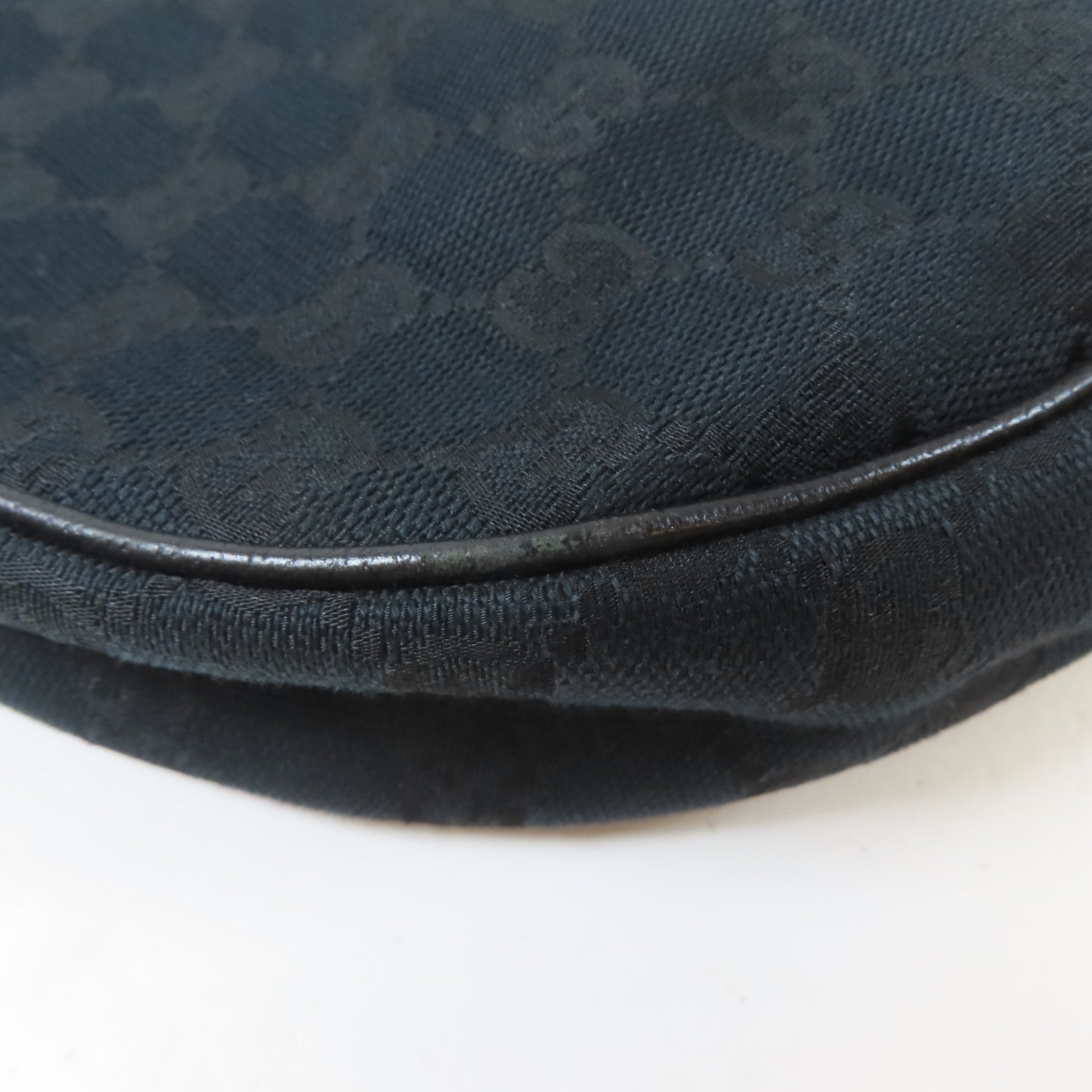 GUCCI 帆布Shoulder Bag銀扣肩背袋深藍色