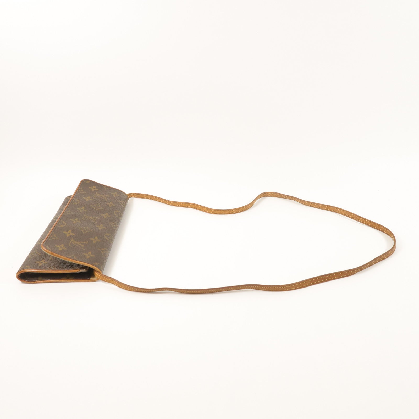 LOUIS VUITTON Monogram Pochette Twin GM金扣肩背袋