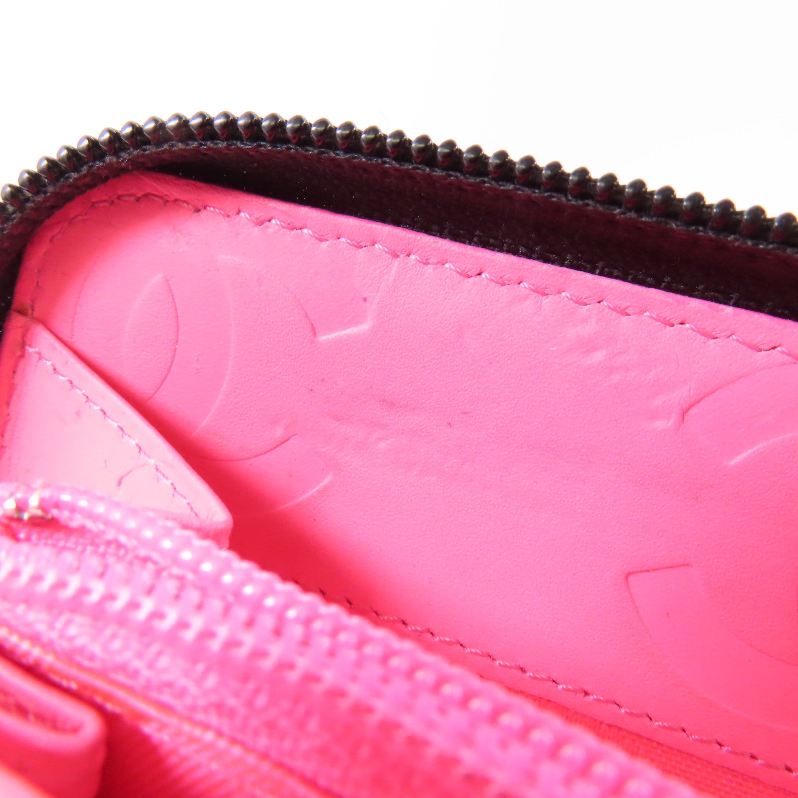 CHANEL 【激減優惠】牛皮皮革Cambon Zipper Wallet銀扣長錢包