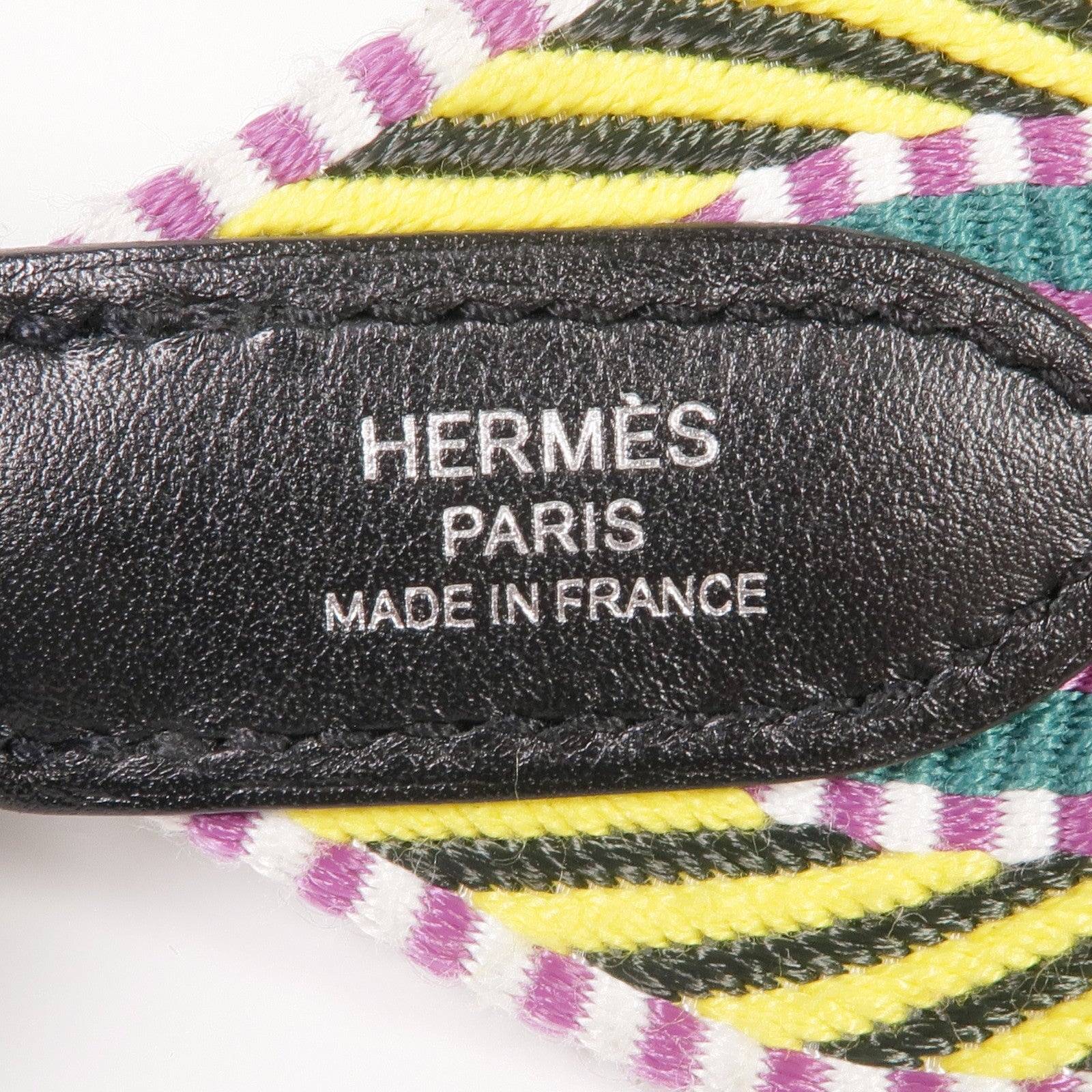 HERMES 帆布Hermes Shoulder Strap銀扣掛飾