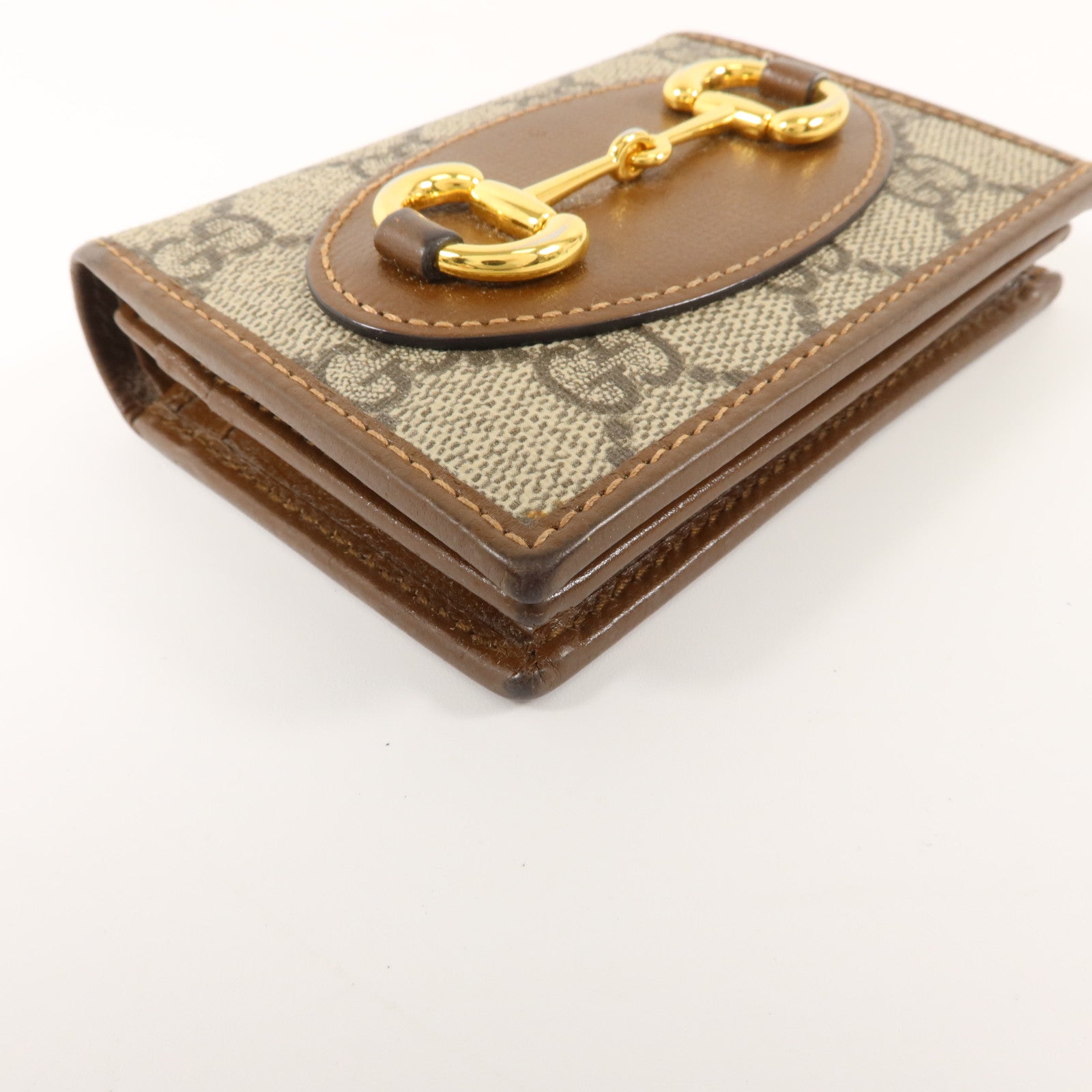 GUCCI 塗層帆布Horsebit 1955 Card Case Wallet錢包