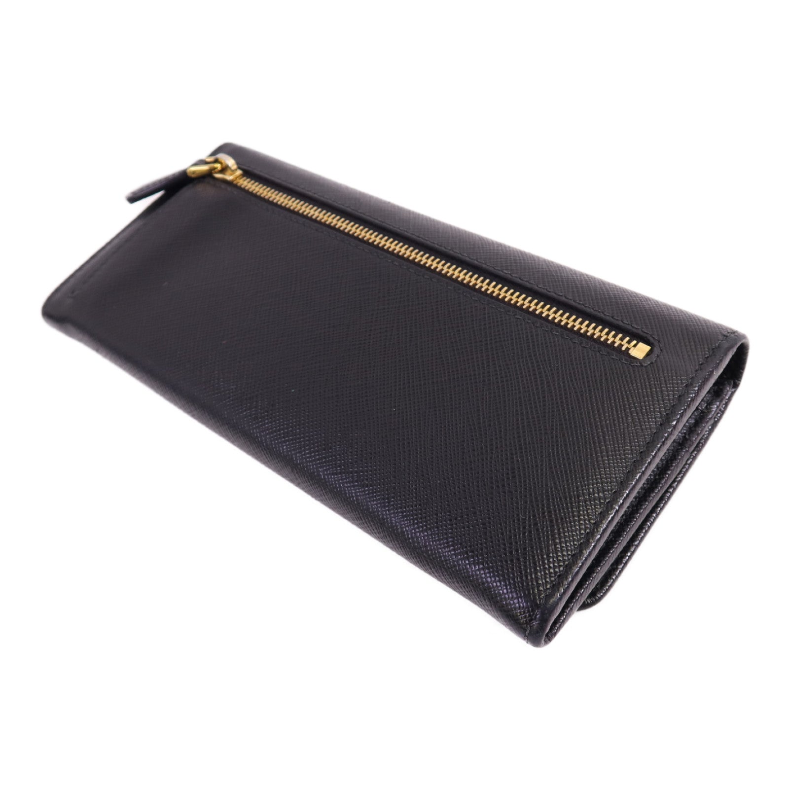PRADA Saffiano皮革Long Wallet金扣長錢包