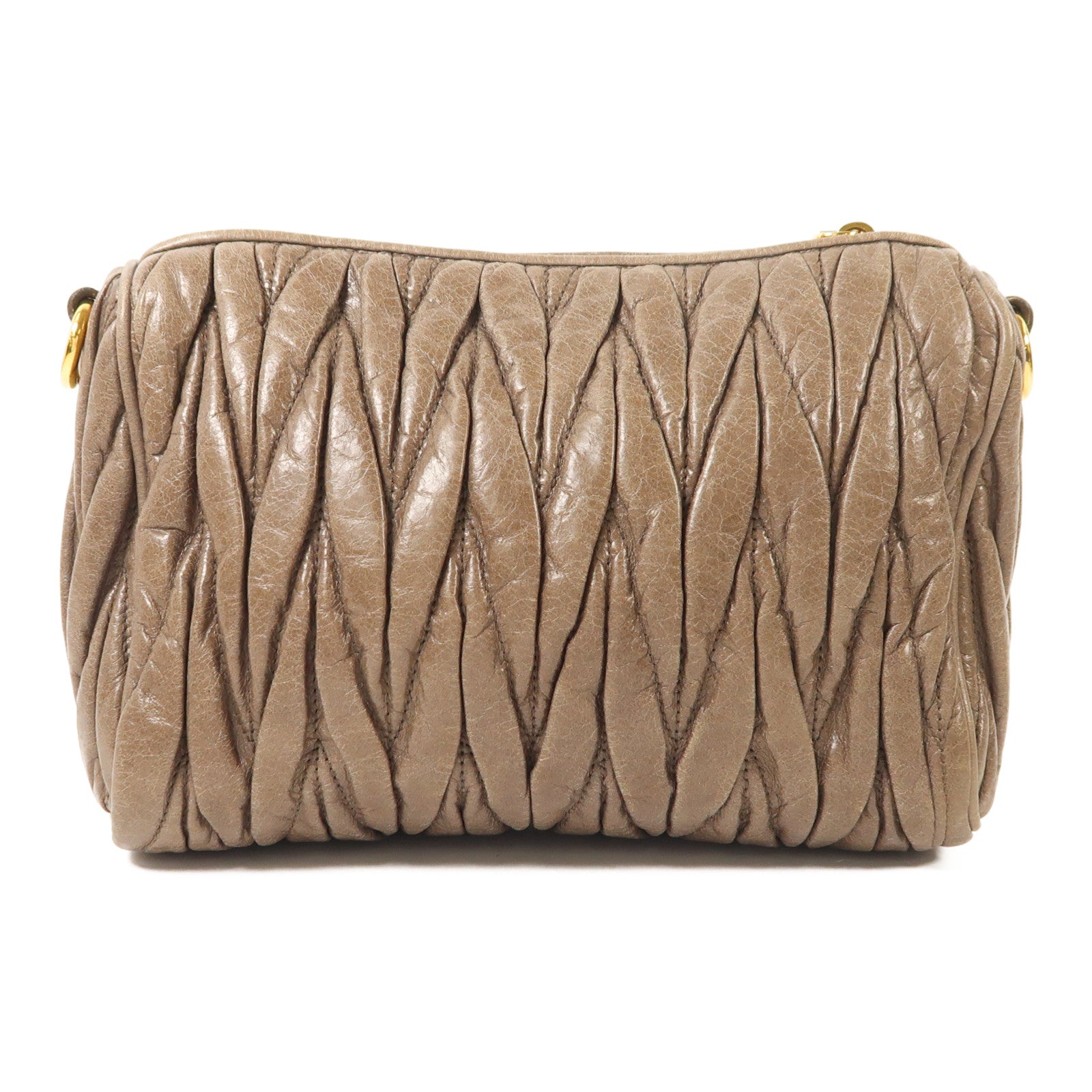 Miu Miu 牛皮皮革Shoulder Bag金扣肩背袋