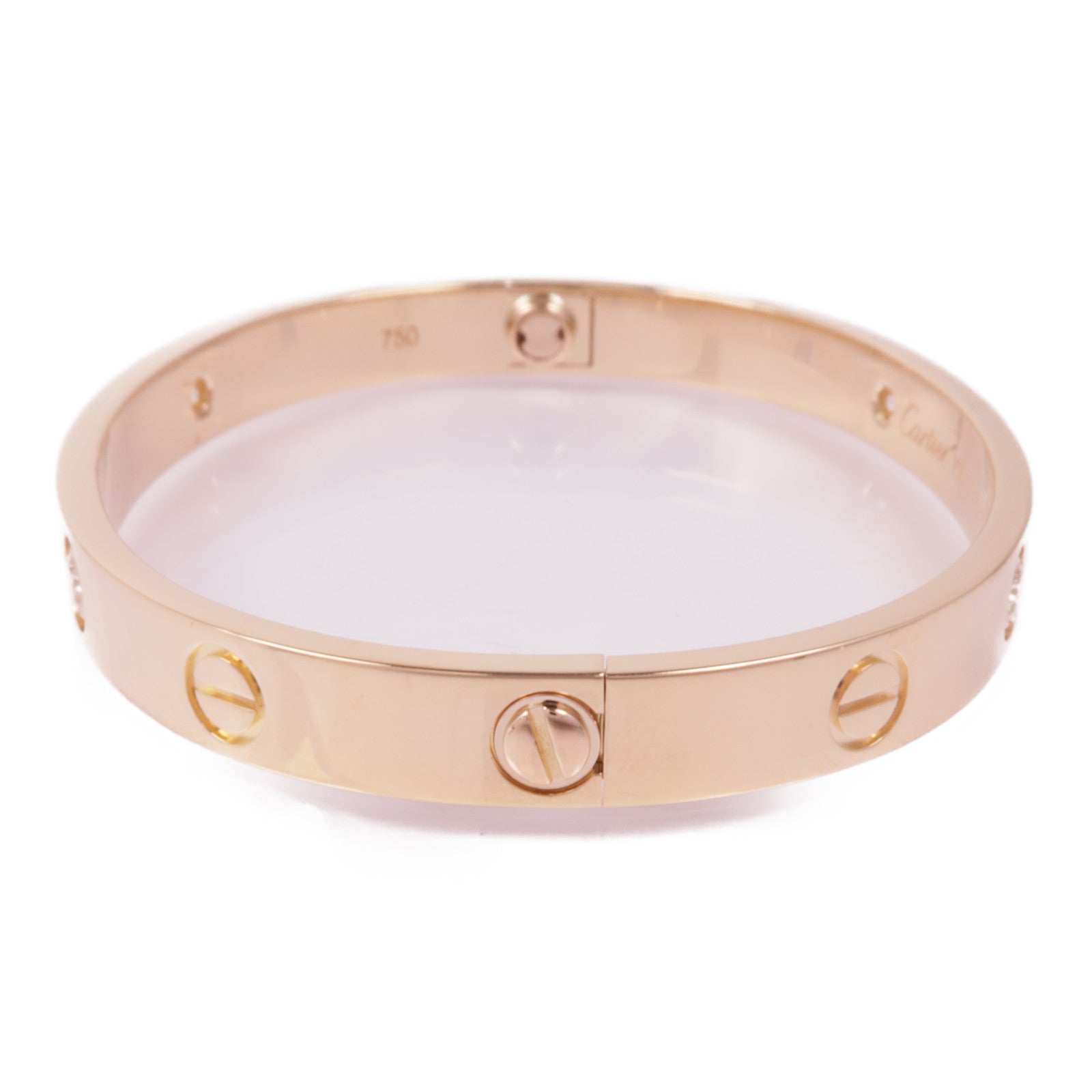 CARTIER 18K玫瑰金Love Bracelet 4P Diamond鑽石手鐲Cartier#16