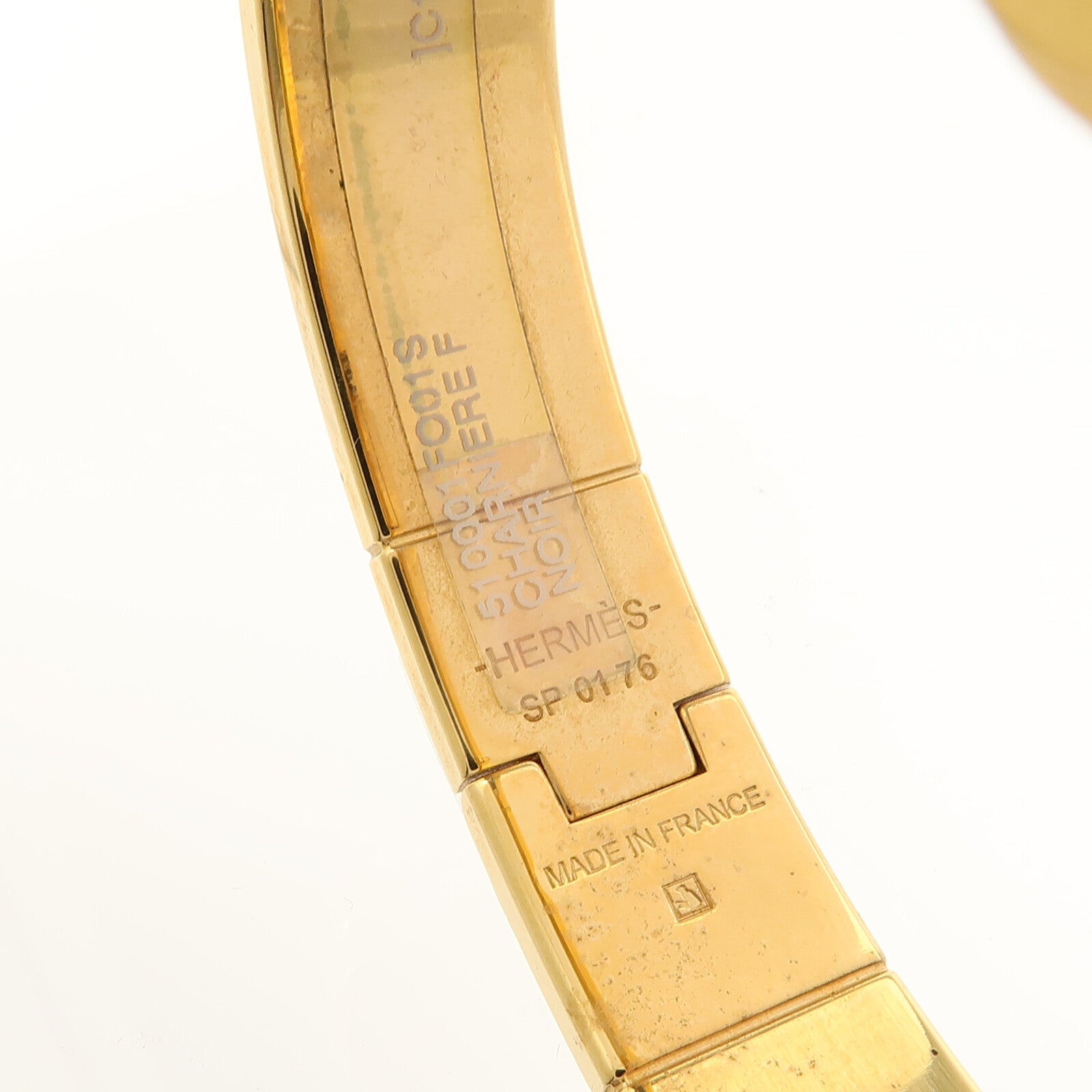 HERMES 金屬/琺瑯Enamel Hinged Bracelet手鐲