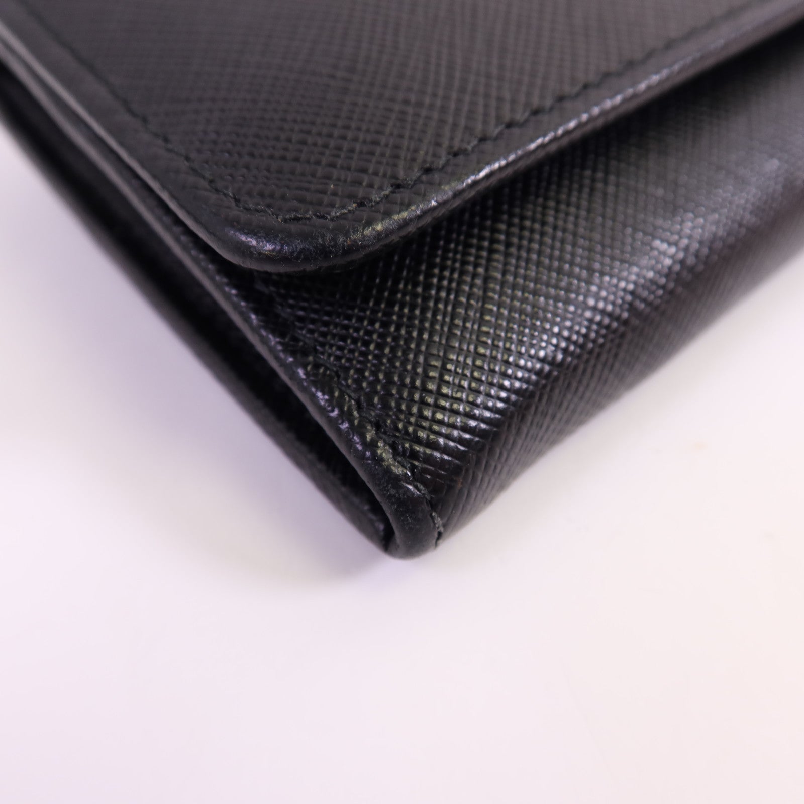 PRADA Saffiano皮革Long Wallet金扣長錢包
