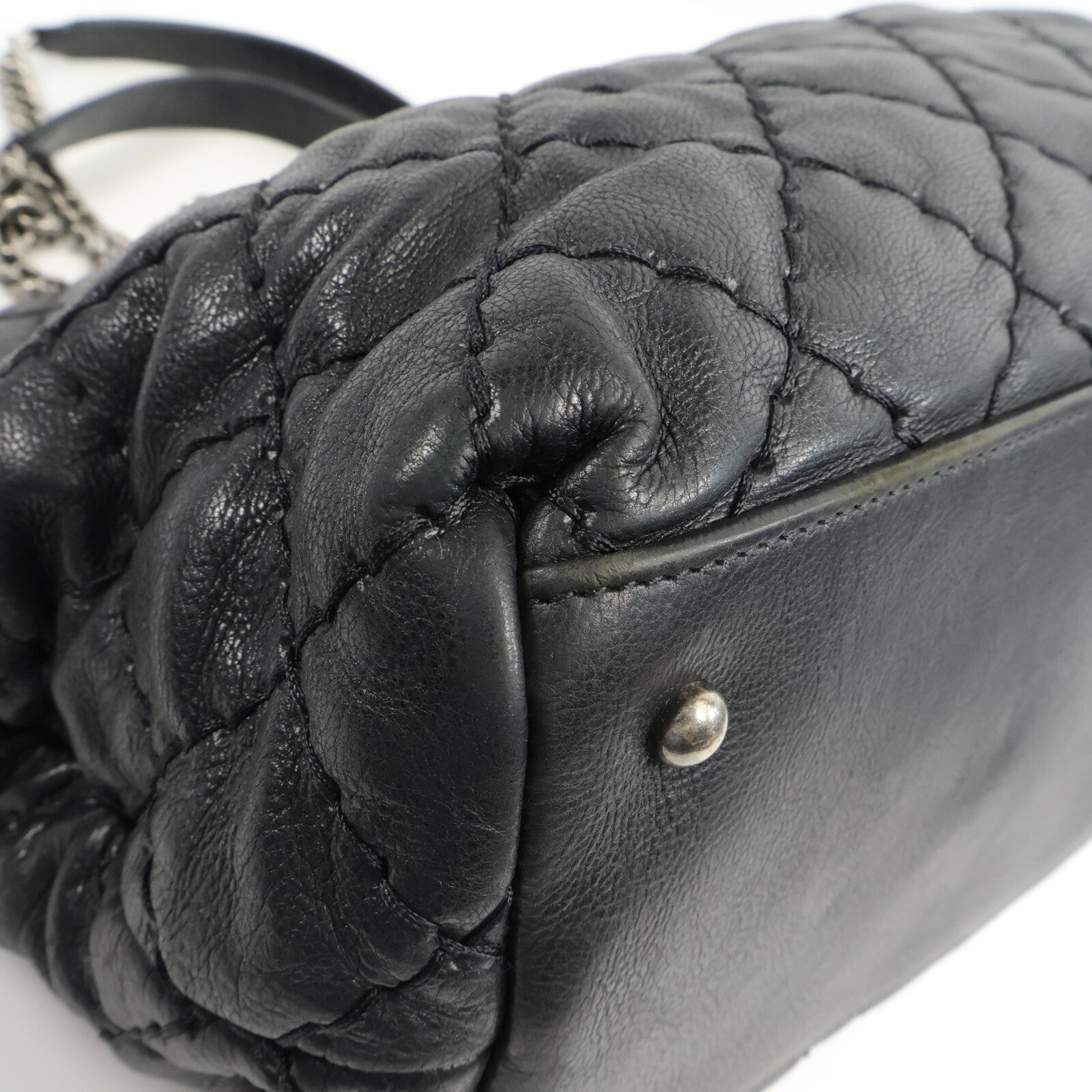 CHANEL 牛皮皮革Tote Bag鏈帶肩背袋