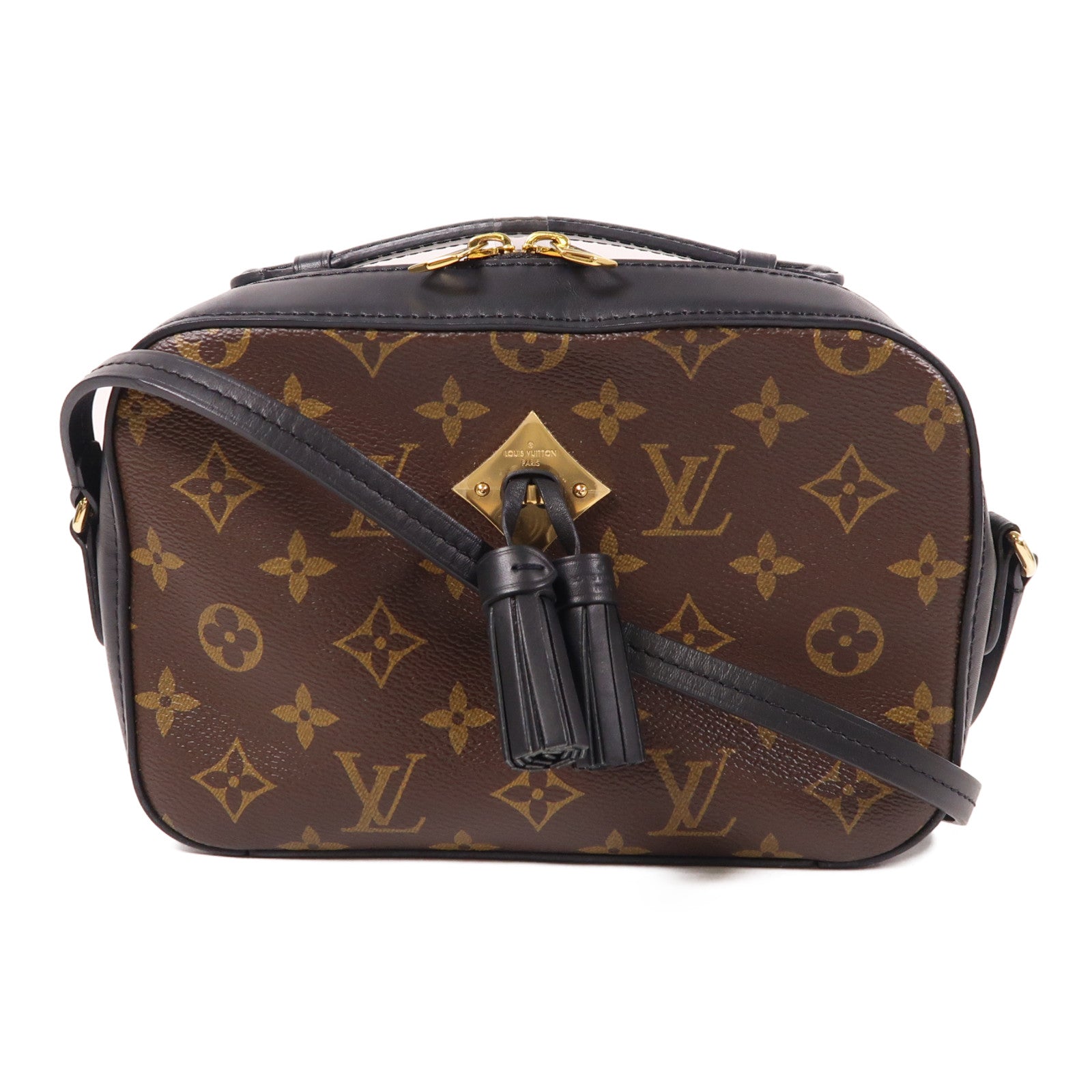 LOUIS VUITTON【激減優惠】 Monogram Saintonge金扣手挽袋棕色