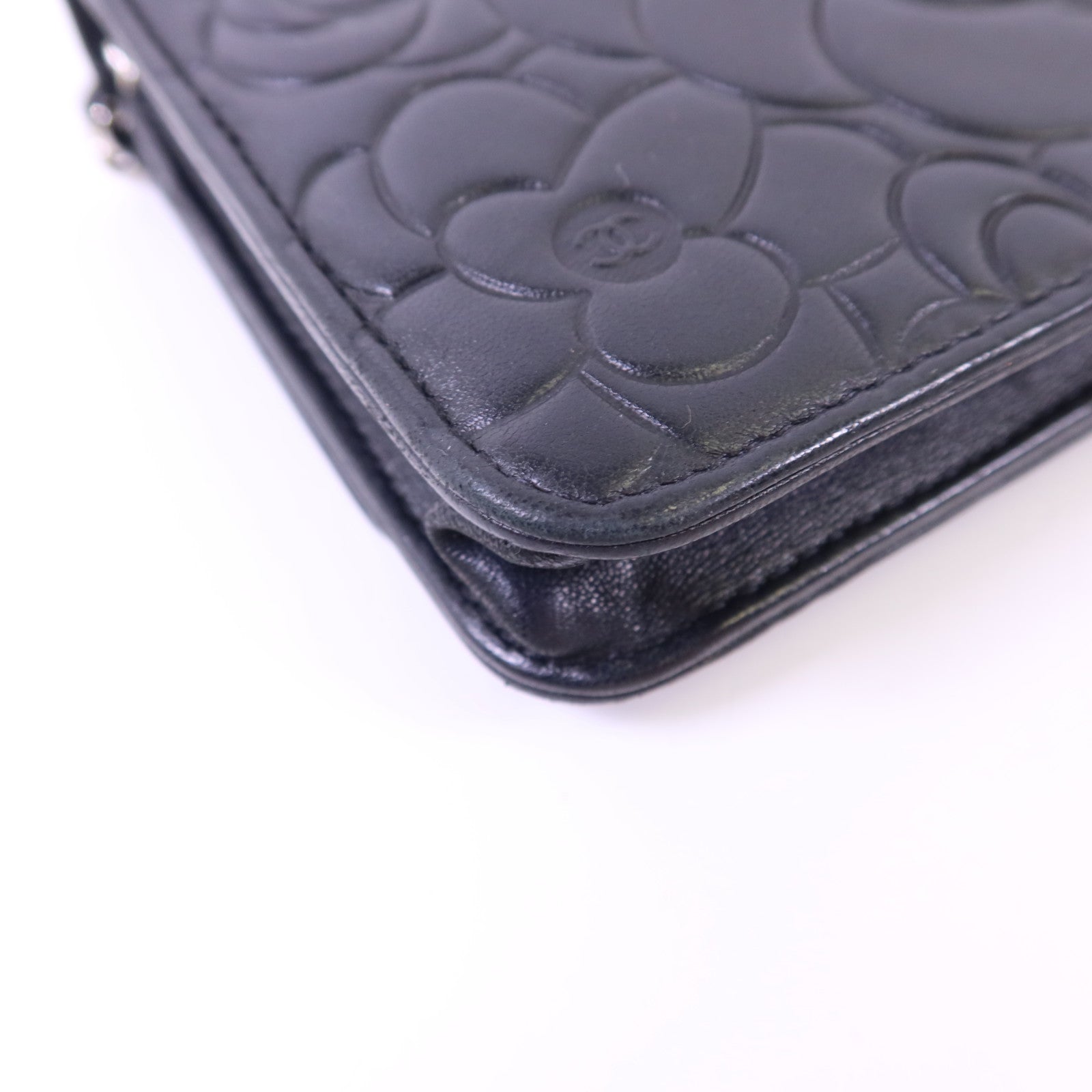 CHANEL 羊皮皮革Wallet On Chain銀扣鏈帶肩背袋