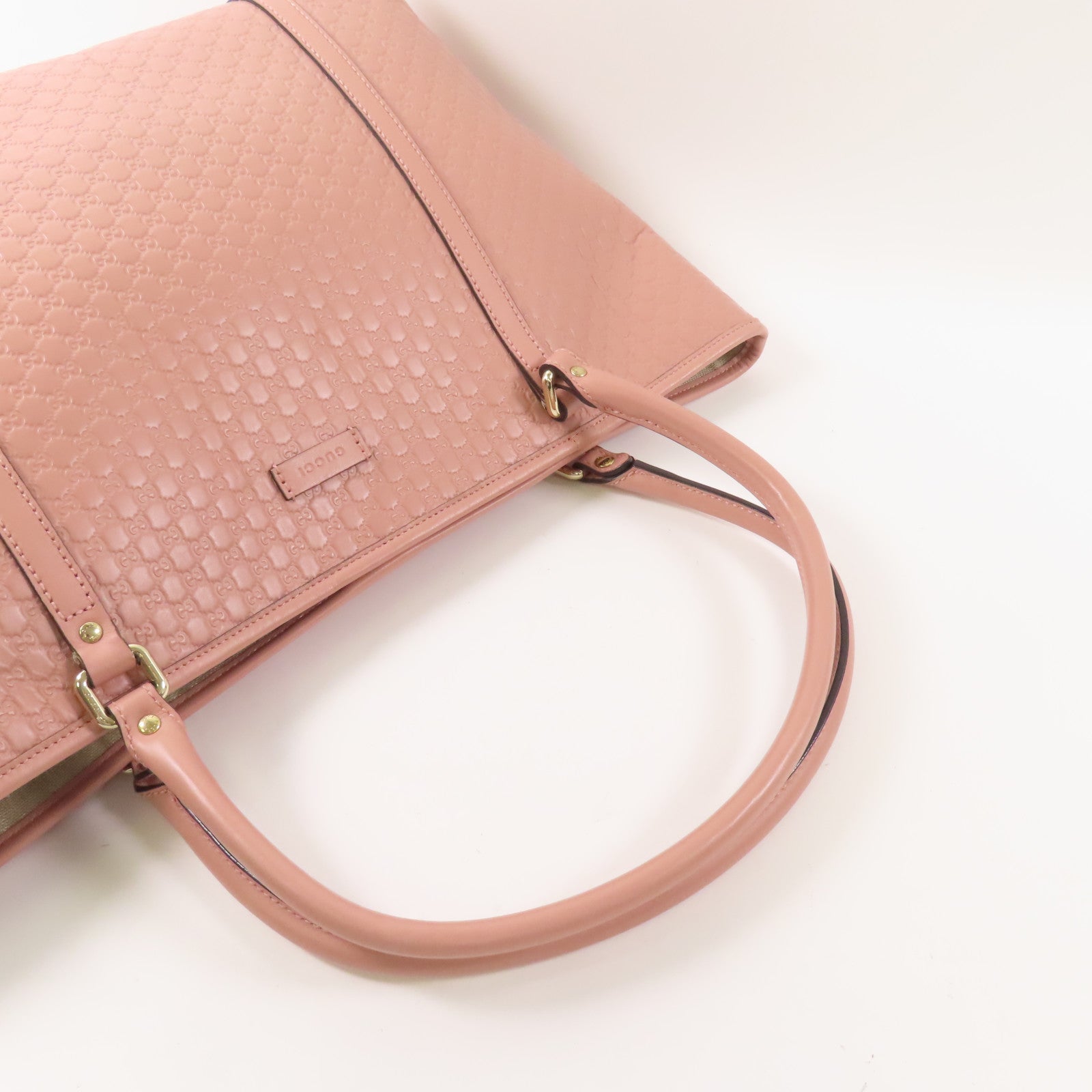 GUCCI 皮革Micro Guccissima Tote Bag金扣手挽袋