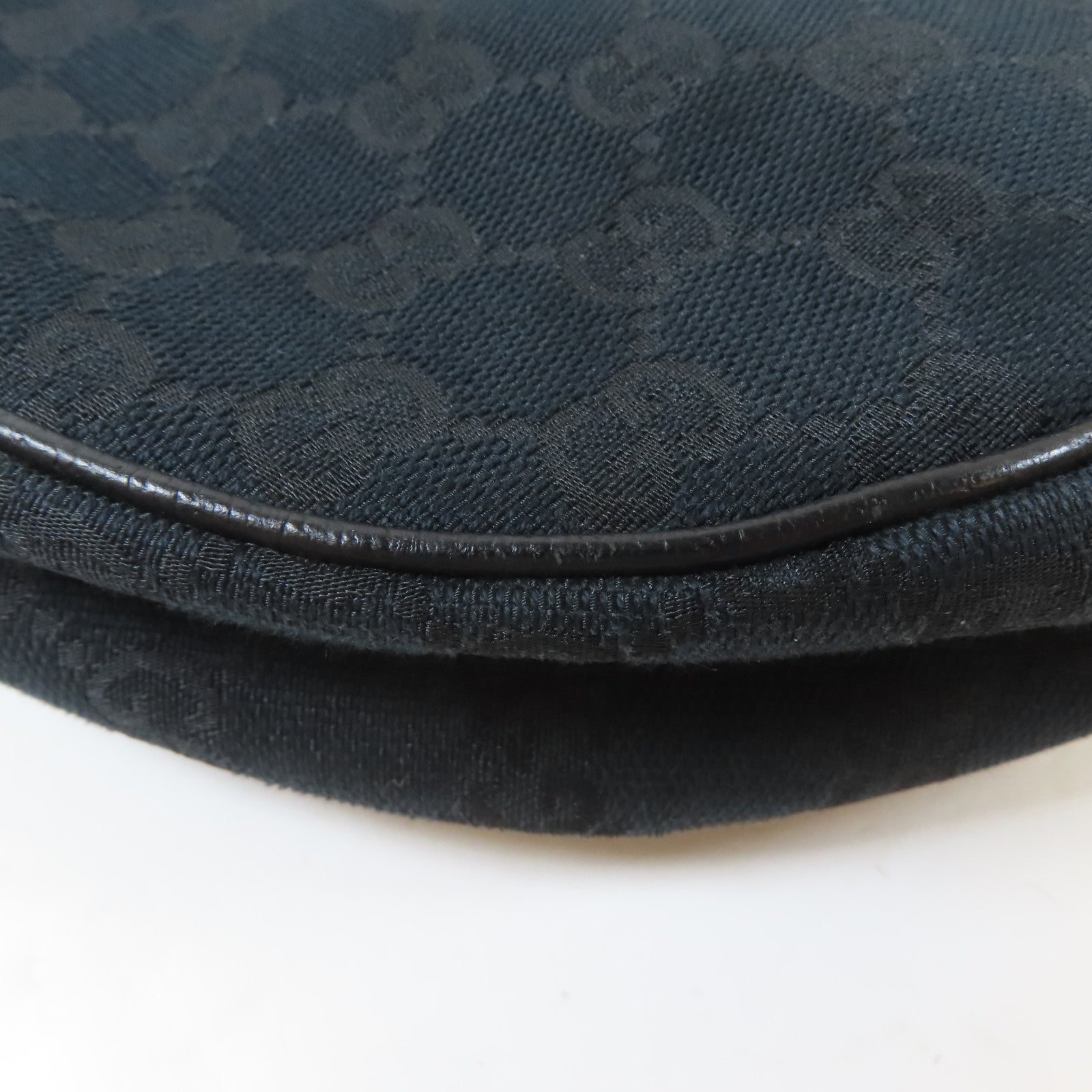 GUCCI 帆布Shoulder Bag銀扣肩背袋深藍色