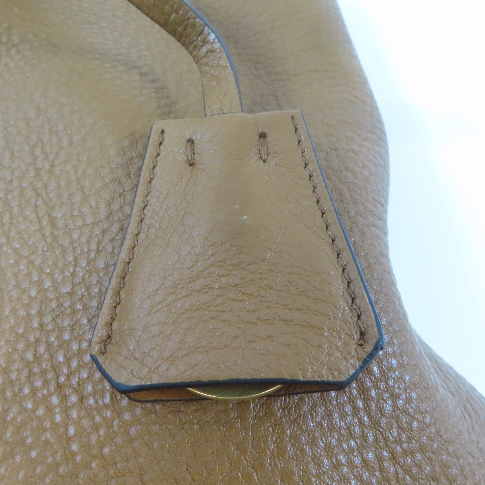 PRADA 牛皮皮革Tote Bag金扣肩背袋啡色
