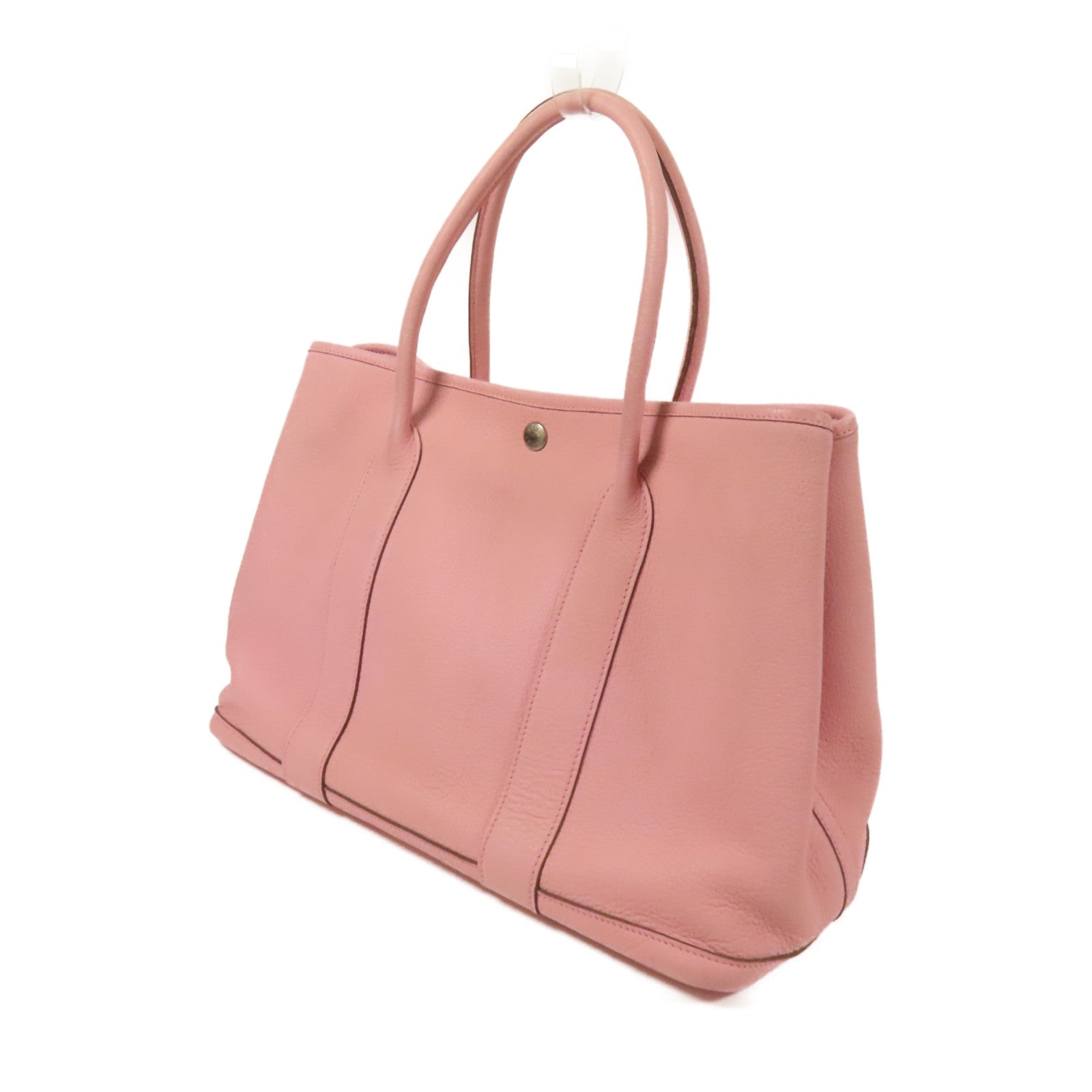 HERMES Negonda皮革Garden Party PM銀扣手挽袋Rose Sakura