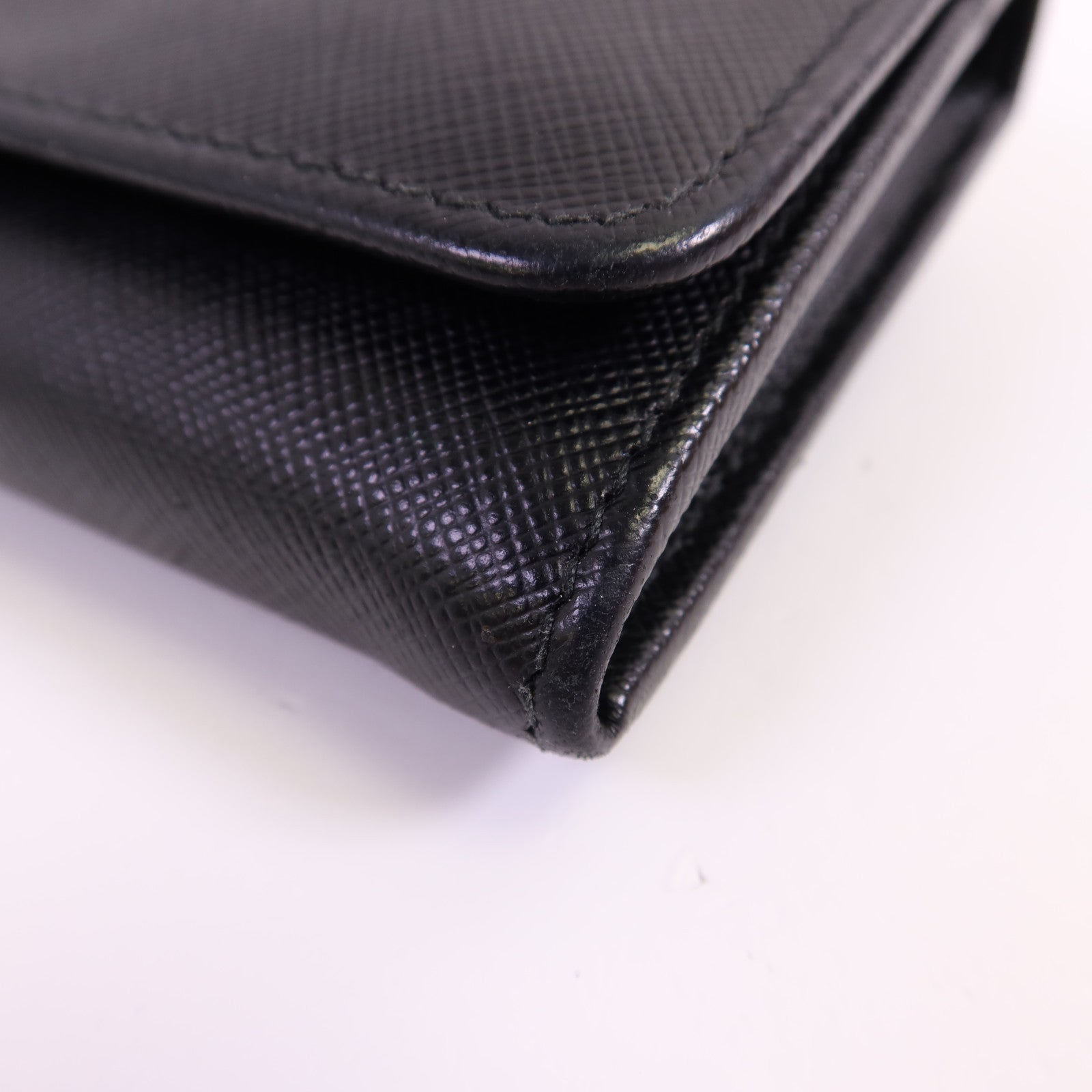 PRADA Saffiano皮革Long Wallet金扣長錢包