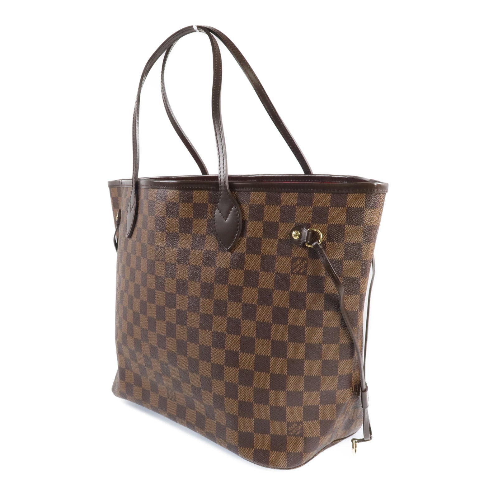 LOUIS VUITTON Damier Neverfull MM金扣手挽袋/肩背袋