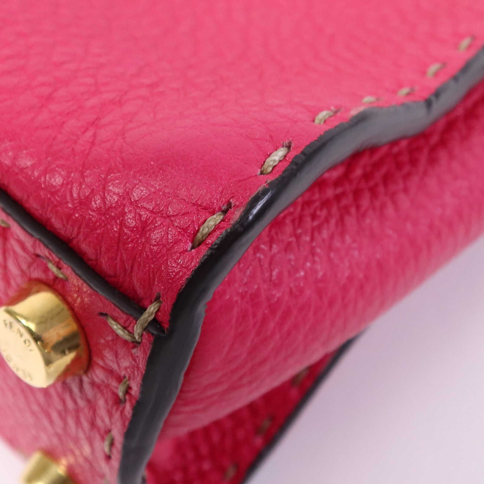 FENDI 牛皮皮革Selleria Peckaboo金扣手挽肩背兩用袋