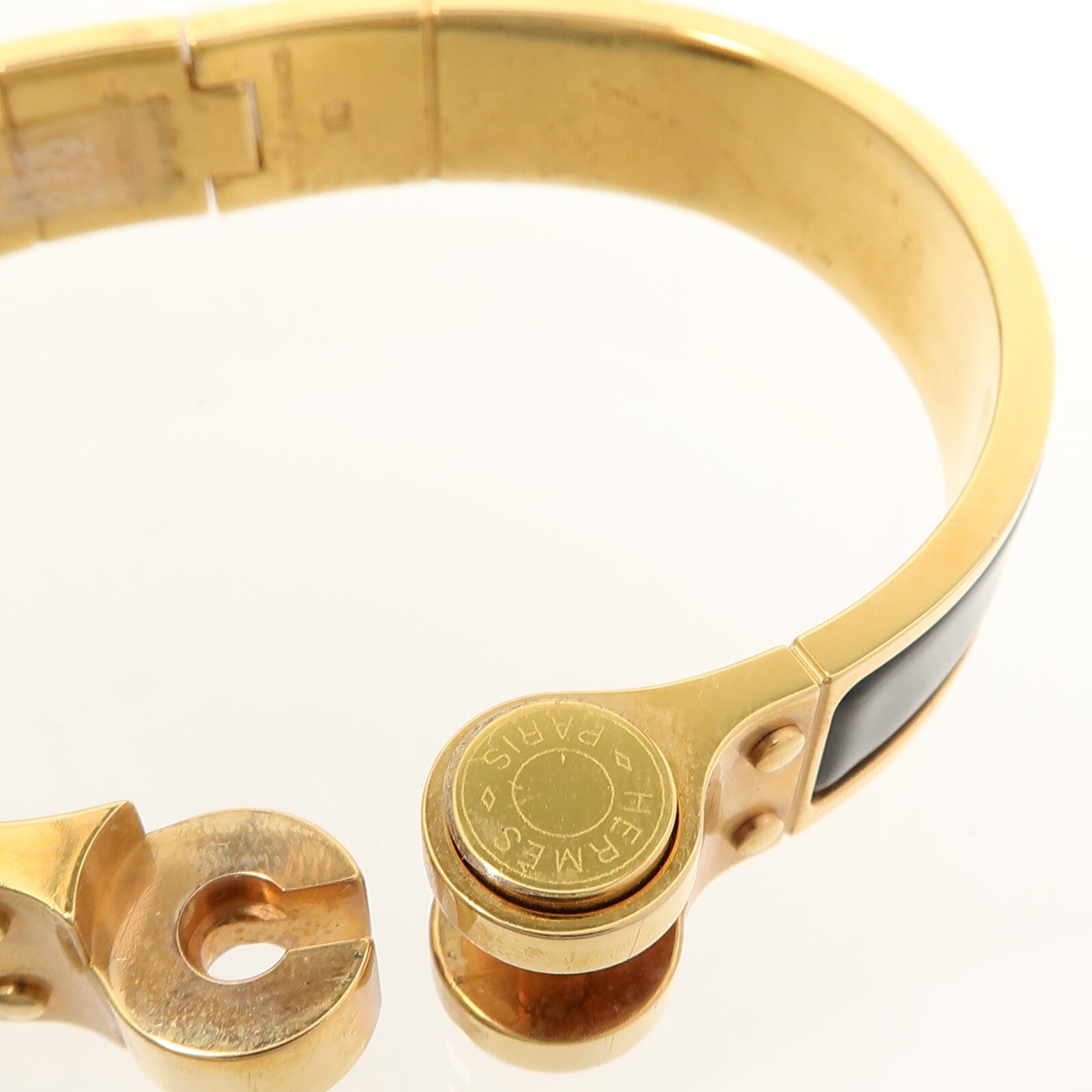 HERMES 金屬/琺瑯Enamel Hinged Bracelet手鐲