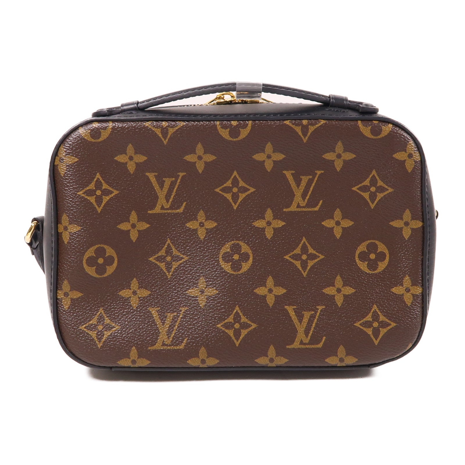 LOUIS VUITTON【激減優惠】 Monogram Saintonge金扣手挽袋棕色