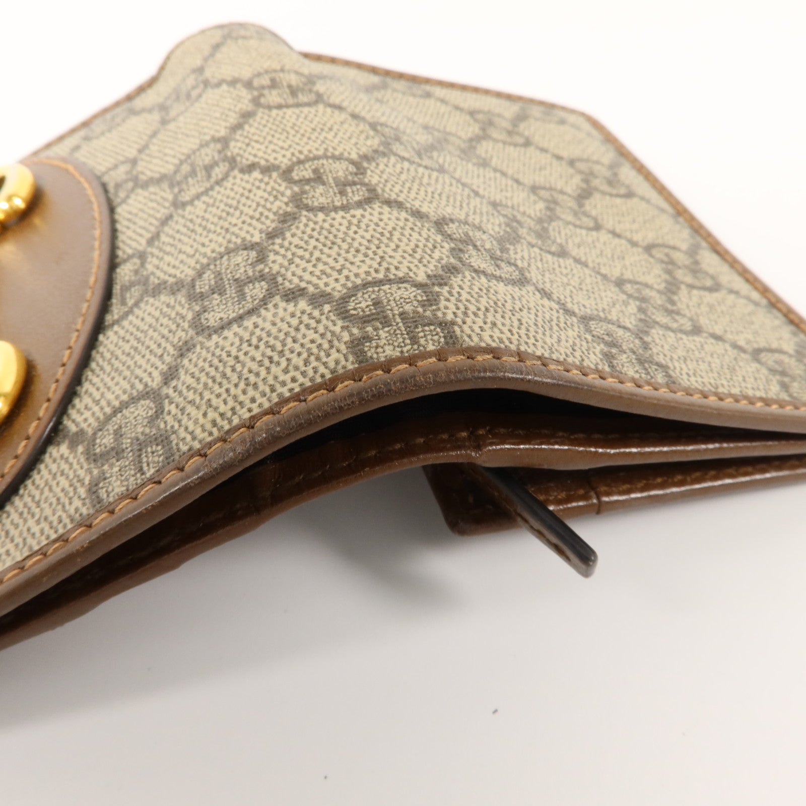 GUCCI 塗層帆布Horsebit 1955 Card Case Wallet錢包