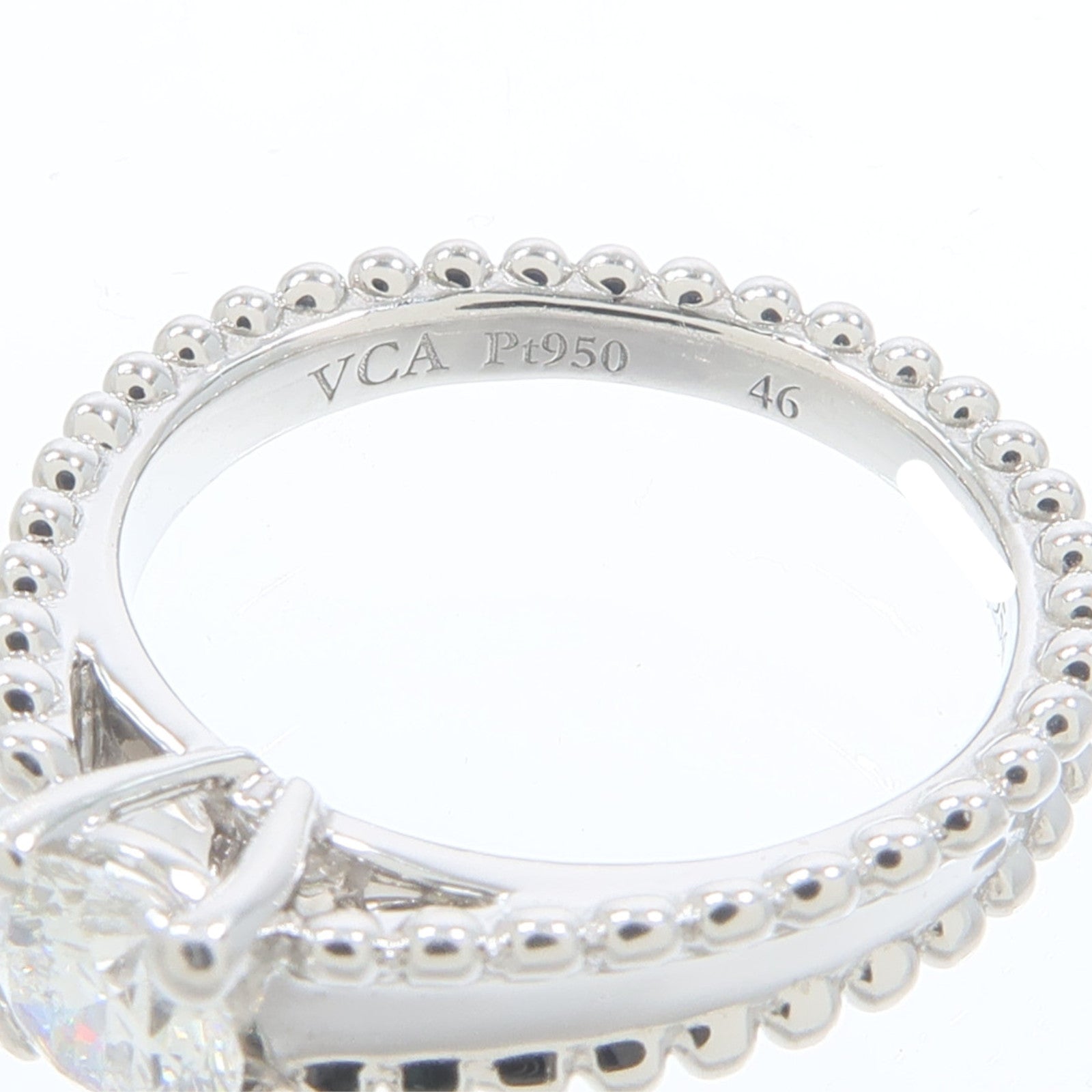 Van Cleef & Arpels PT950鉑金Estelle Solitaire Ring鑽石戒指
