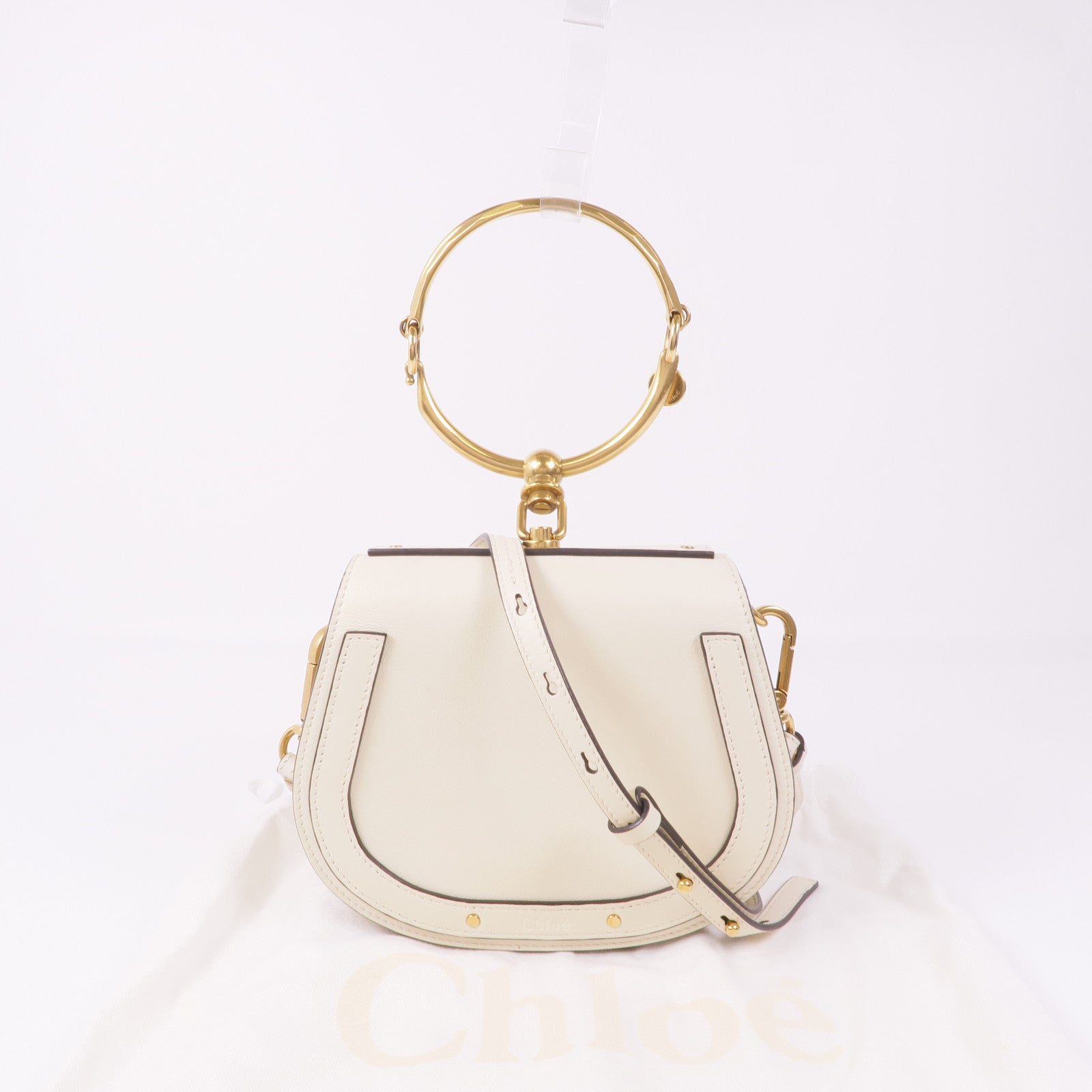 Chloe 牛皮皮革Nile金扣手挽肩背兩用袋