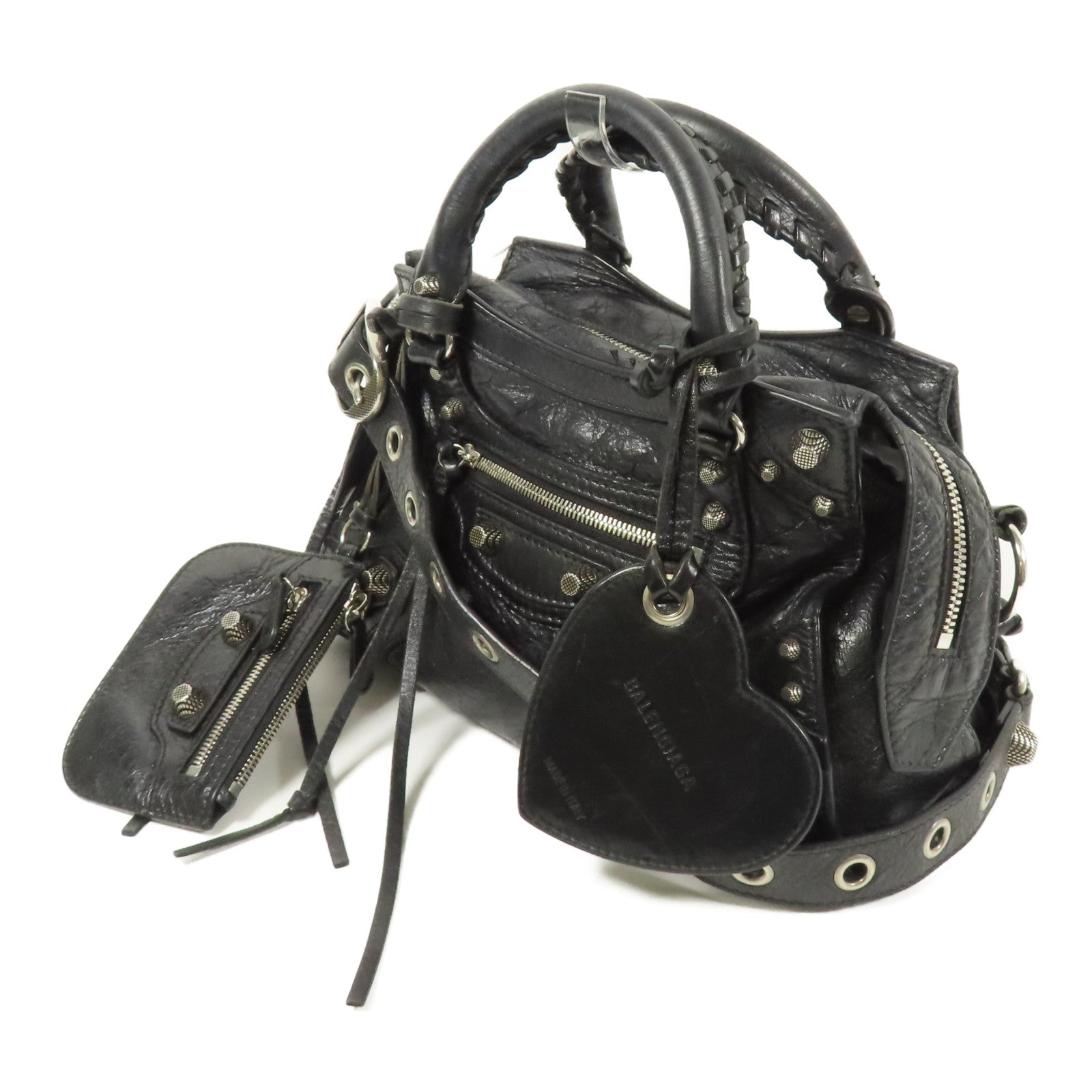BALENCIAGA 牛皮皮革Neo Cagole XS銀扣手挽肩背兩用袋
